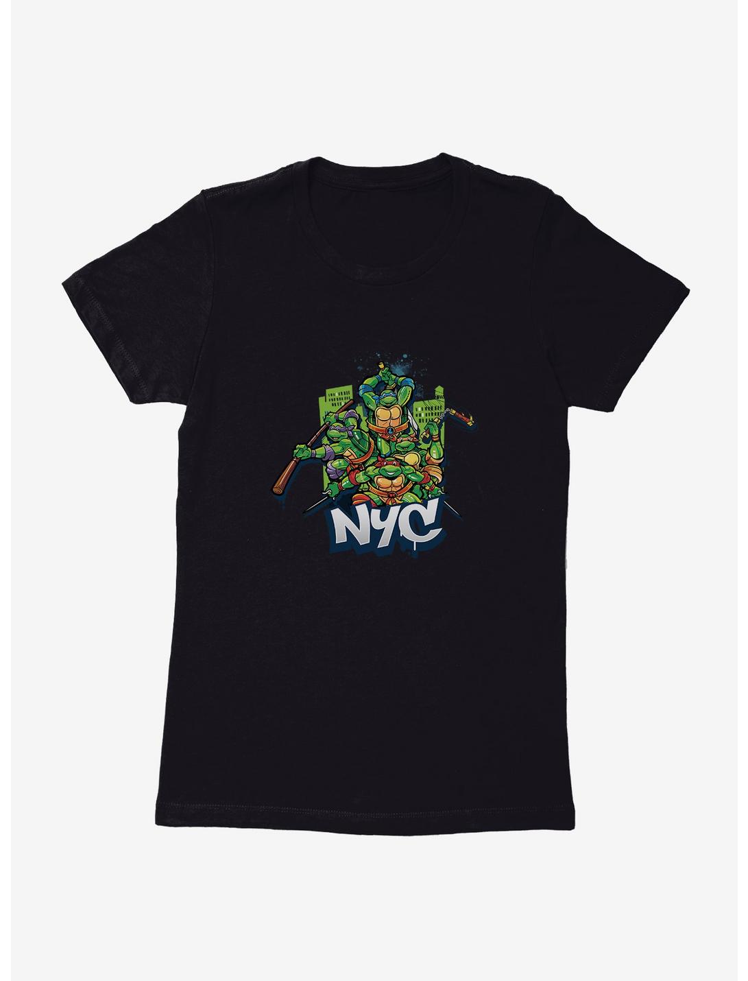 Teenage Mutant Ninja Turtles NYC Group Battle Pose Womens T-Shirt, BLACK, hi-res