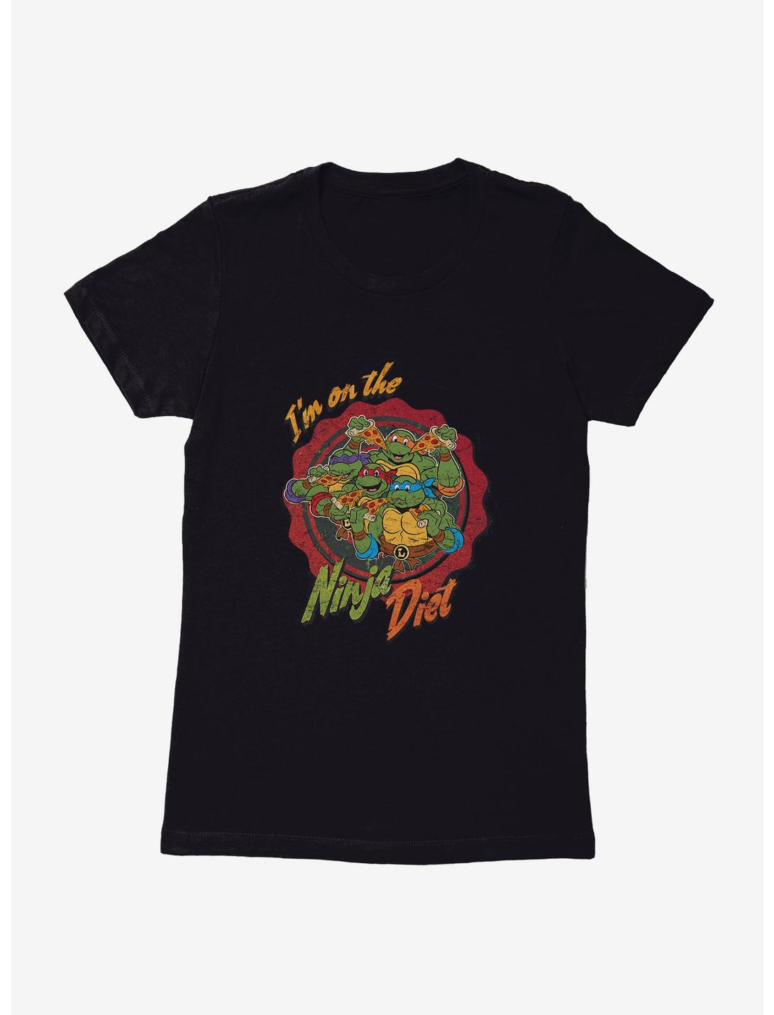 Teenage Mutant Ninja Turtles On The Ninja Diet Group Pizza Womens T-Shirt, , hi-res