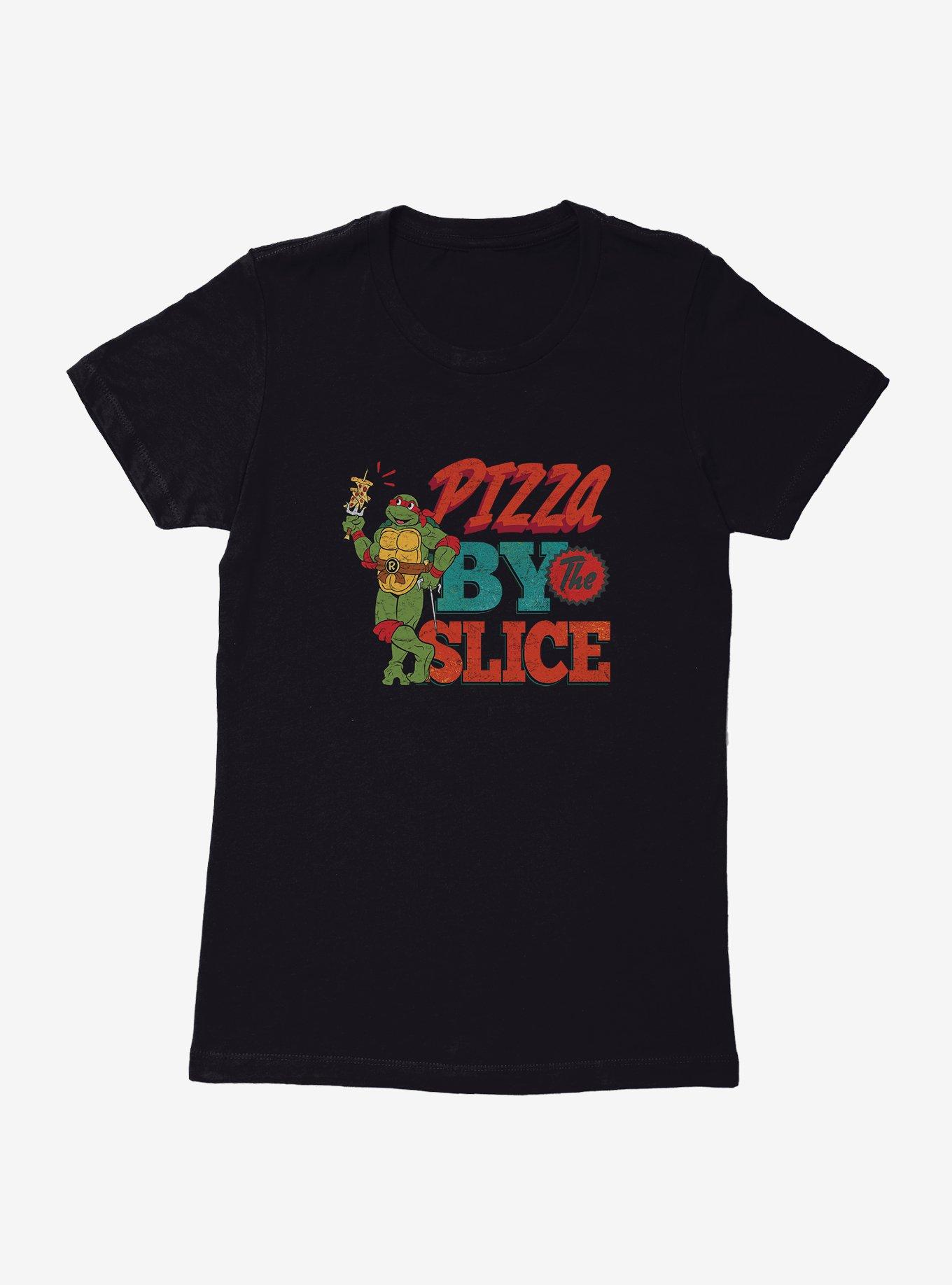 Teenage Mutant Ninja Turtles Pizza Slice Womens T-Shirt, BLACK, hi-res