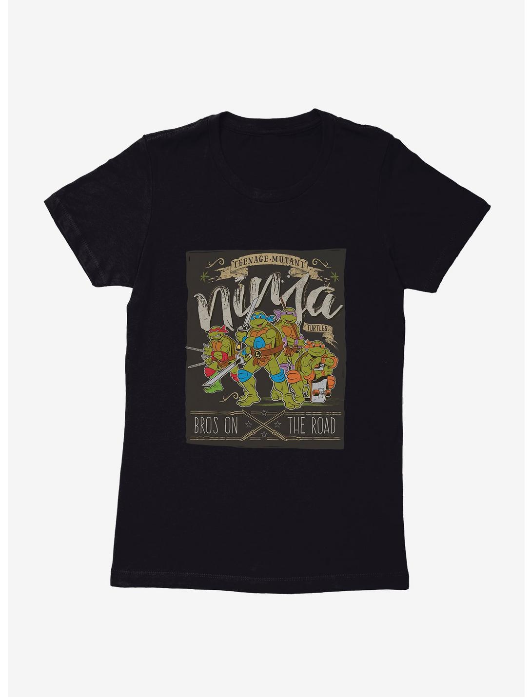 Teenage Mutant Ninja Turtles Bros On The Road Group Womens T-Shirt, BLACK, hi-res