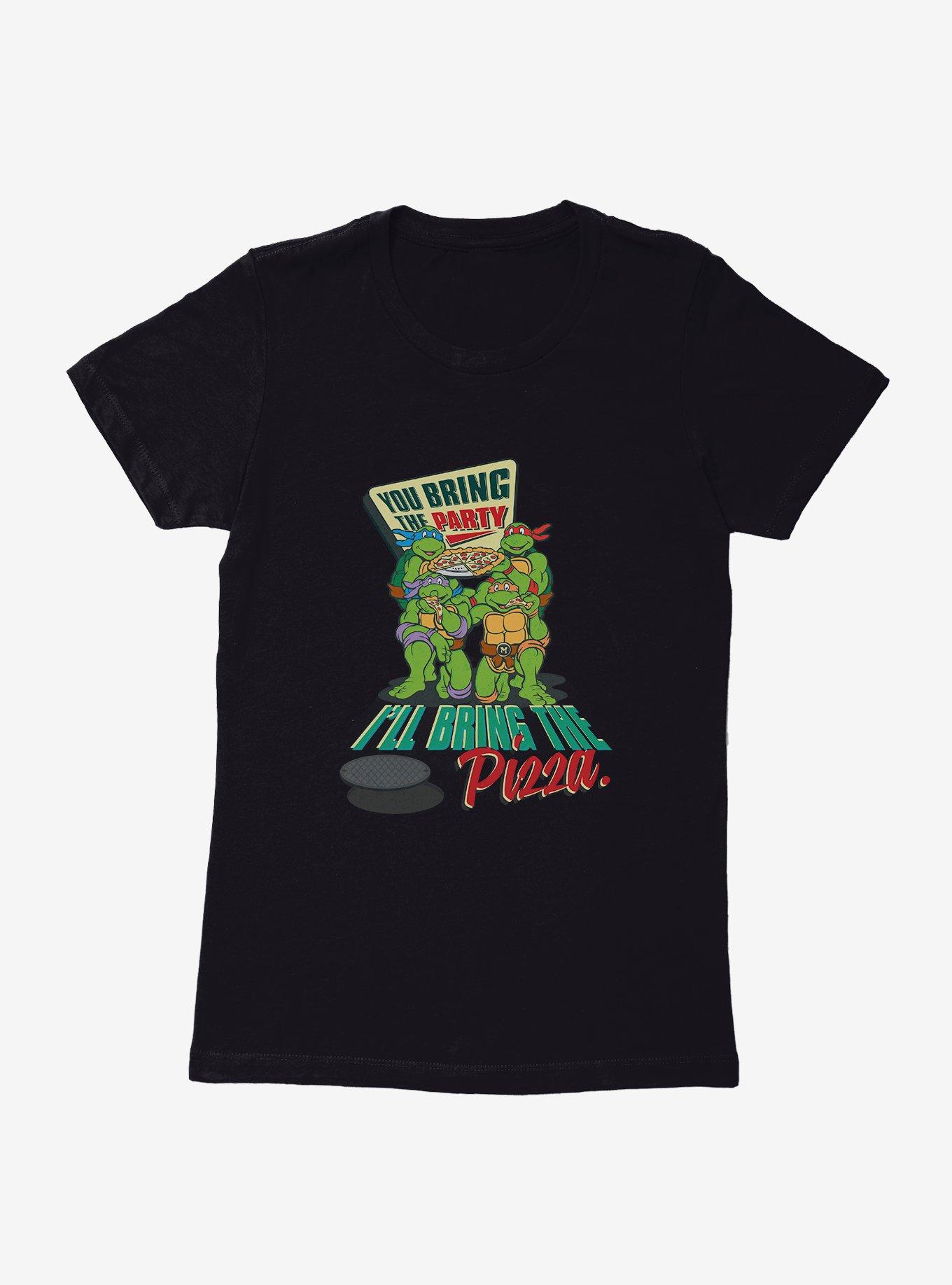 Teenage Mutant Ninja Turtles Bring The Pizza Womens T-Shirt, BLACK, hi-res