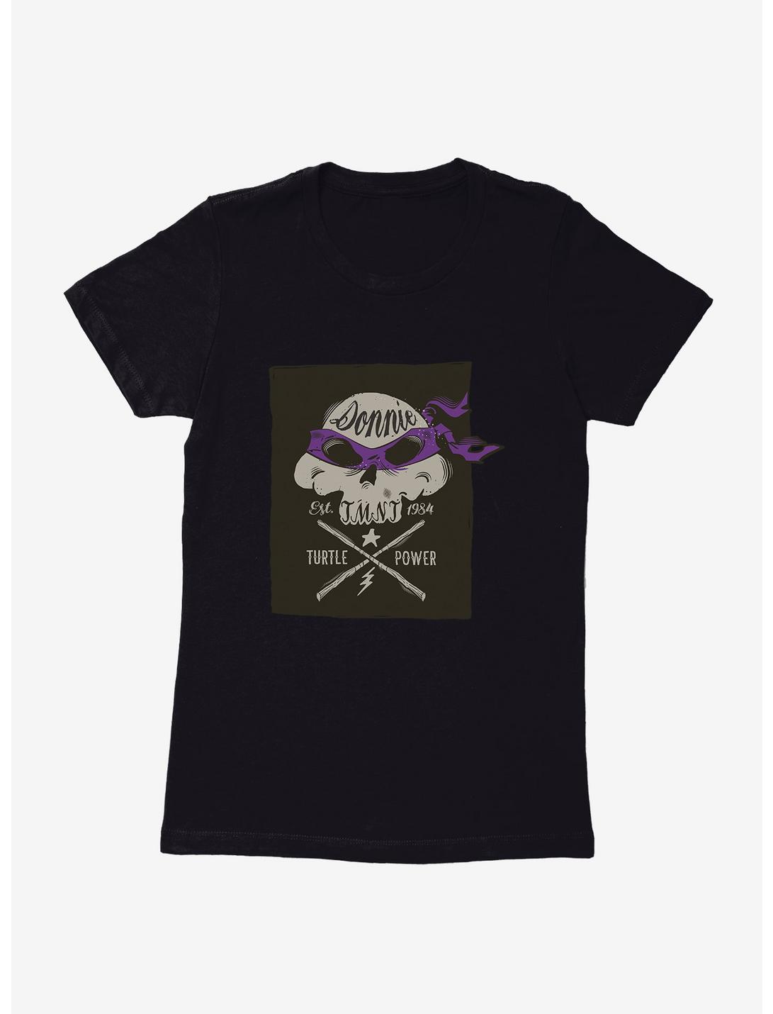 Teenage Mutant Ninja Turtles Donatello Bandana Skull And Weapons Womens T-Shirt, BLACK, hi-res
