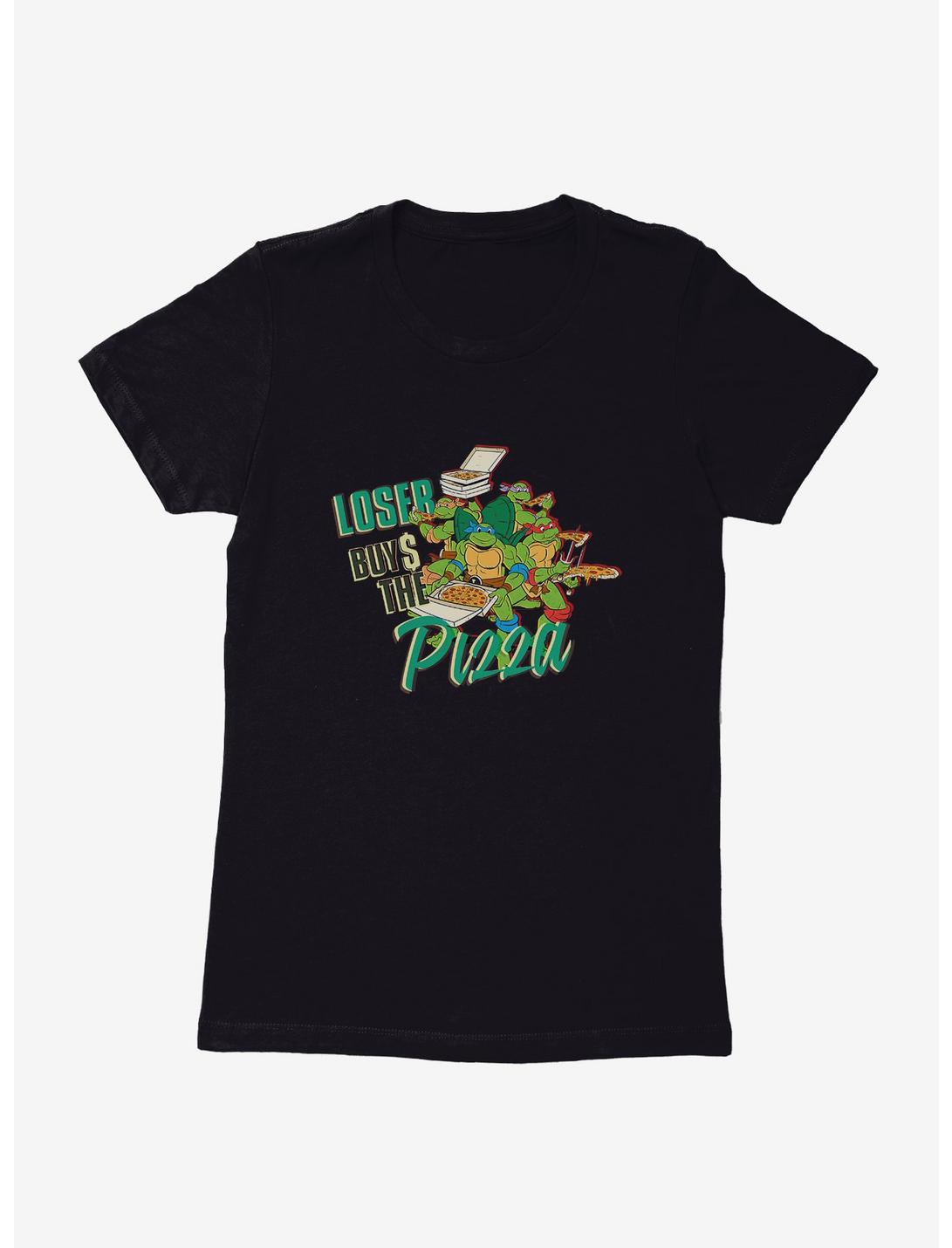 Teenage Mutant Ninja Turtles Loser Buys Pizza Womens T-Shirt, BLACK, hi-res