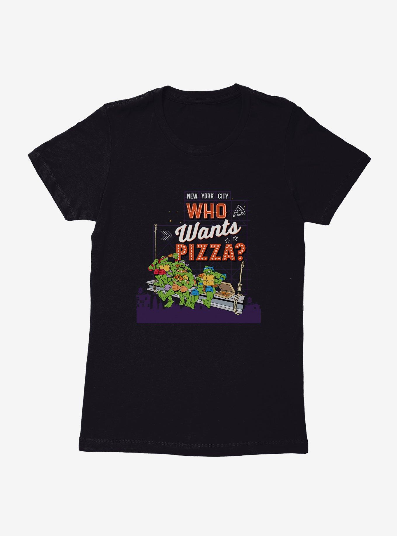 Plus Size Teenage Mutant Ninja Turtles Pizza Neon Sign Womens T-Shirt, , hi-res