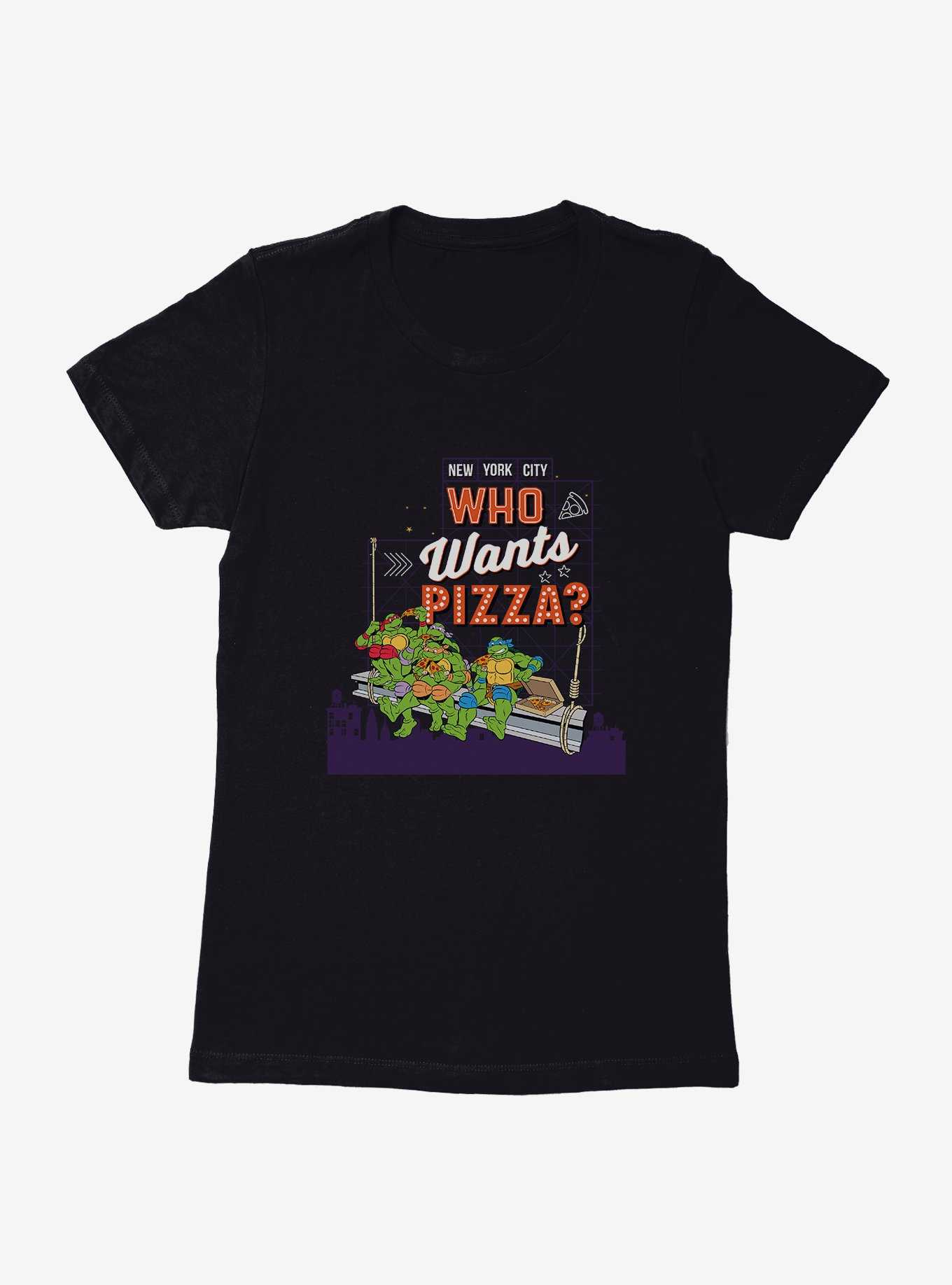 Teenage Mutant Ninja Turtles Pizza Neon Sign Womens T-Shirt, , hi-res