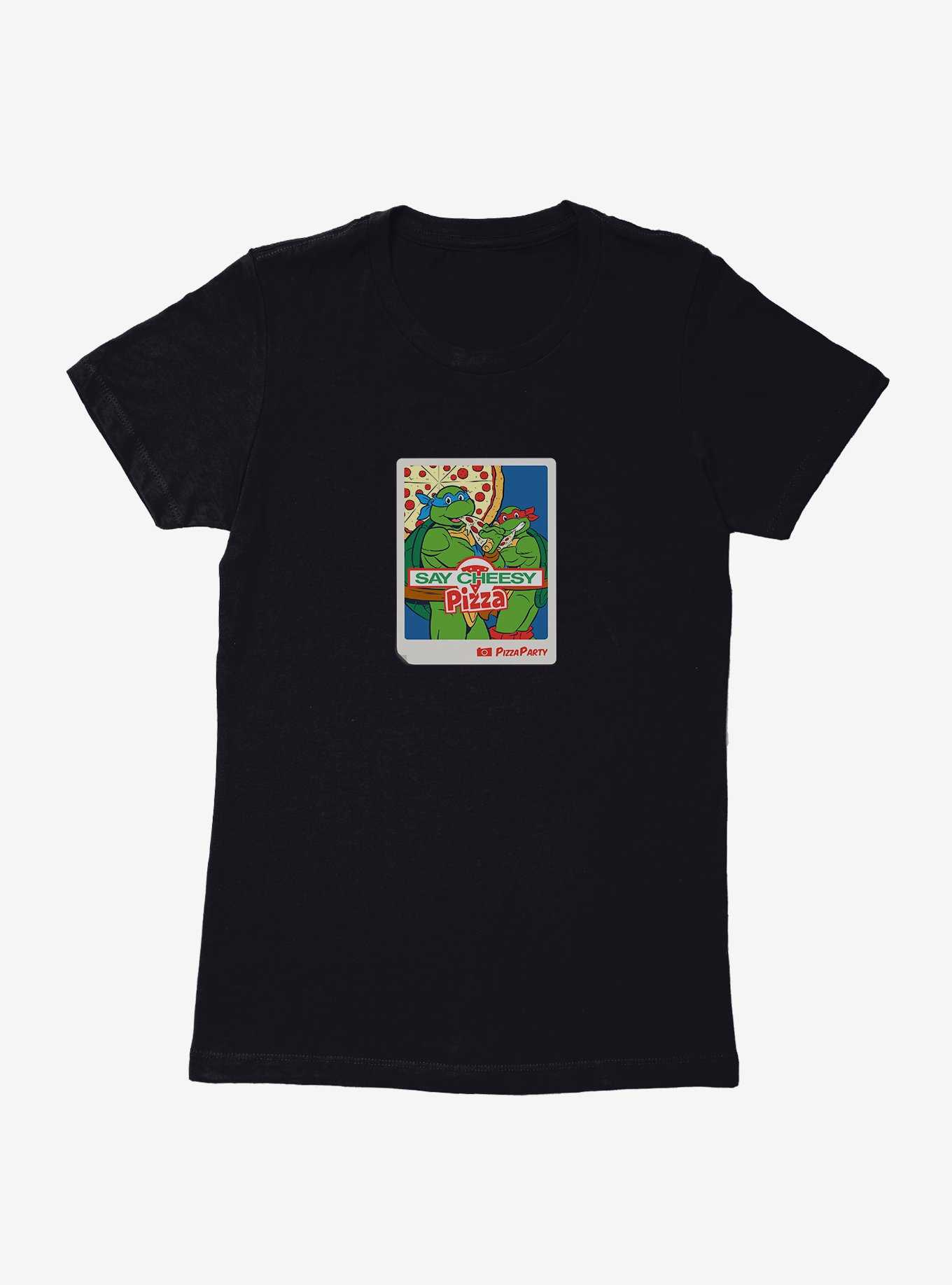 Teenage Mutant Ninja Turtles Pizza Party Photo Womens T-Shirt, , hi-res