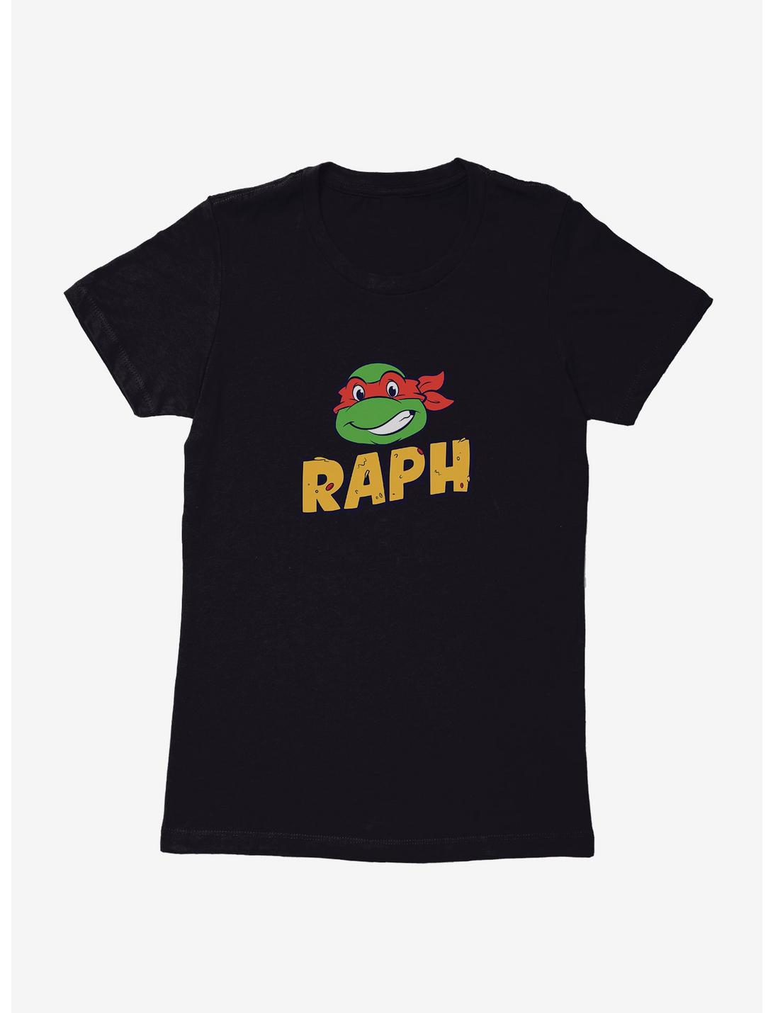 Teenage Mutant Ninja Turtles Raph Face Pizza Name Womens T-Shirt, BLACK, hi-res