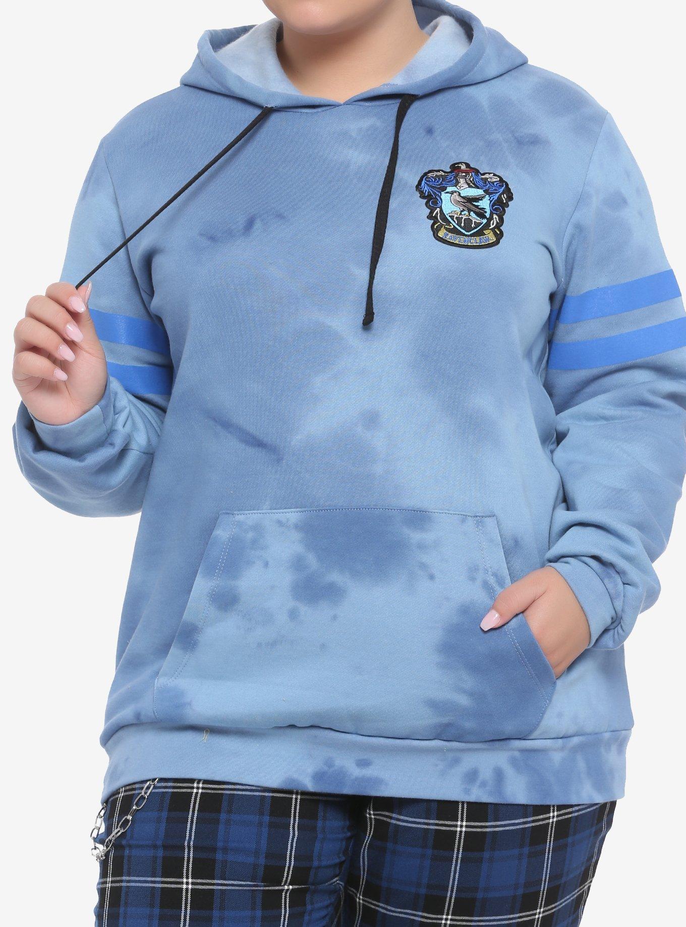 Harry Potter Ravenclaw Varsity Stripe Tie-Dye Girls Hoodie Plus Size, MULTI, hi-res