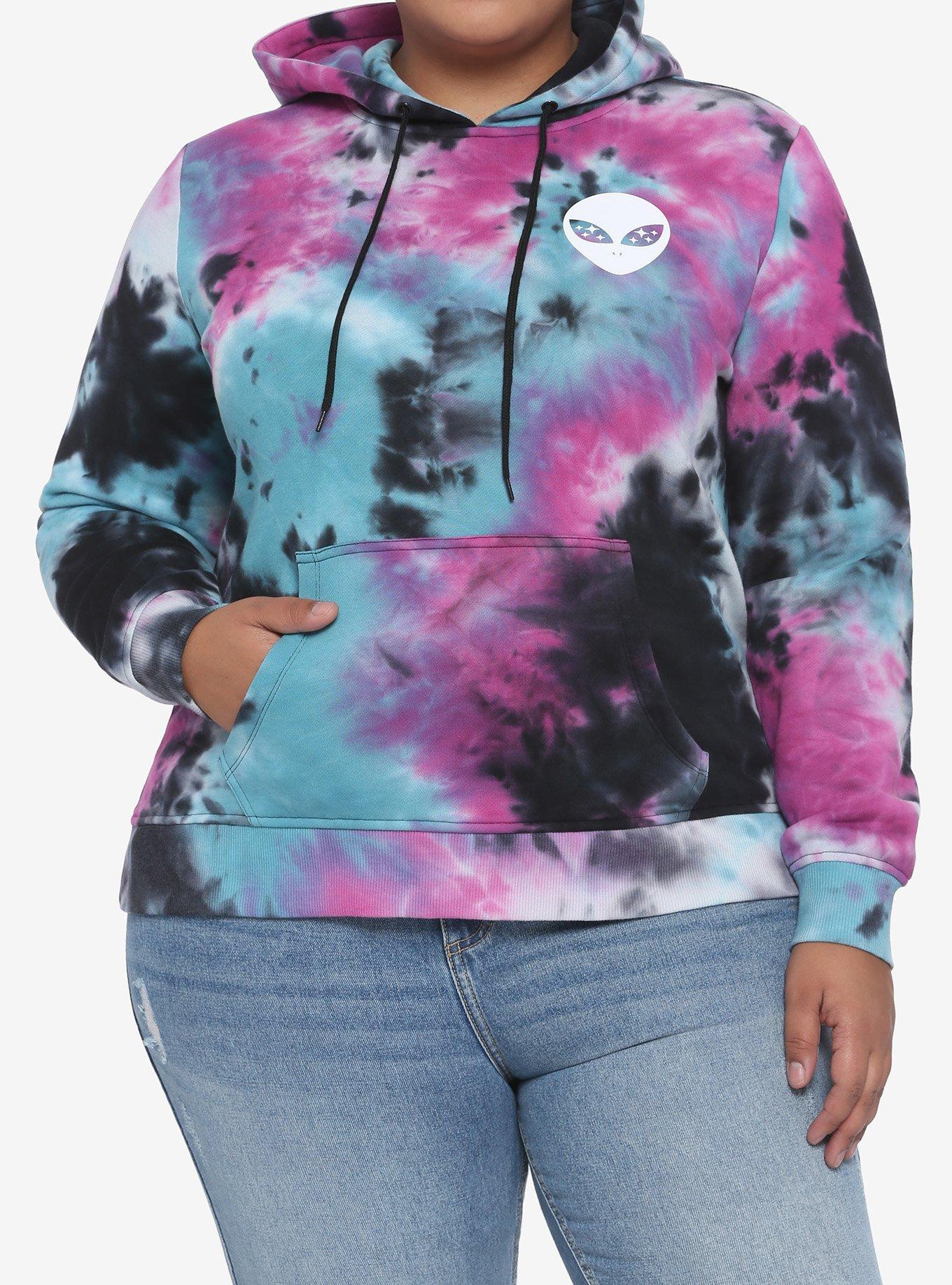 Tie dye hot sale alien hoodie