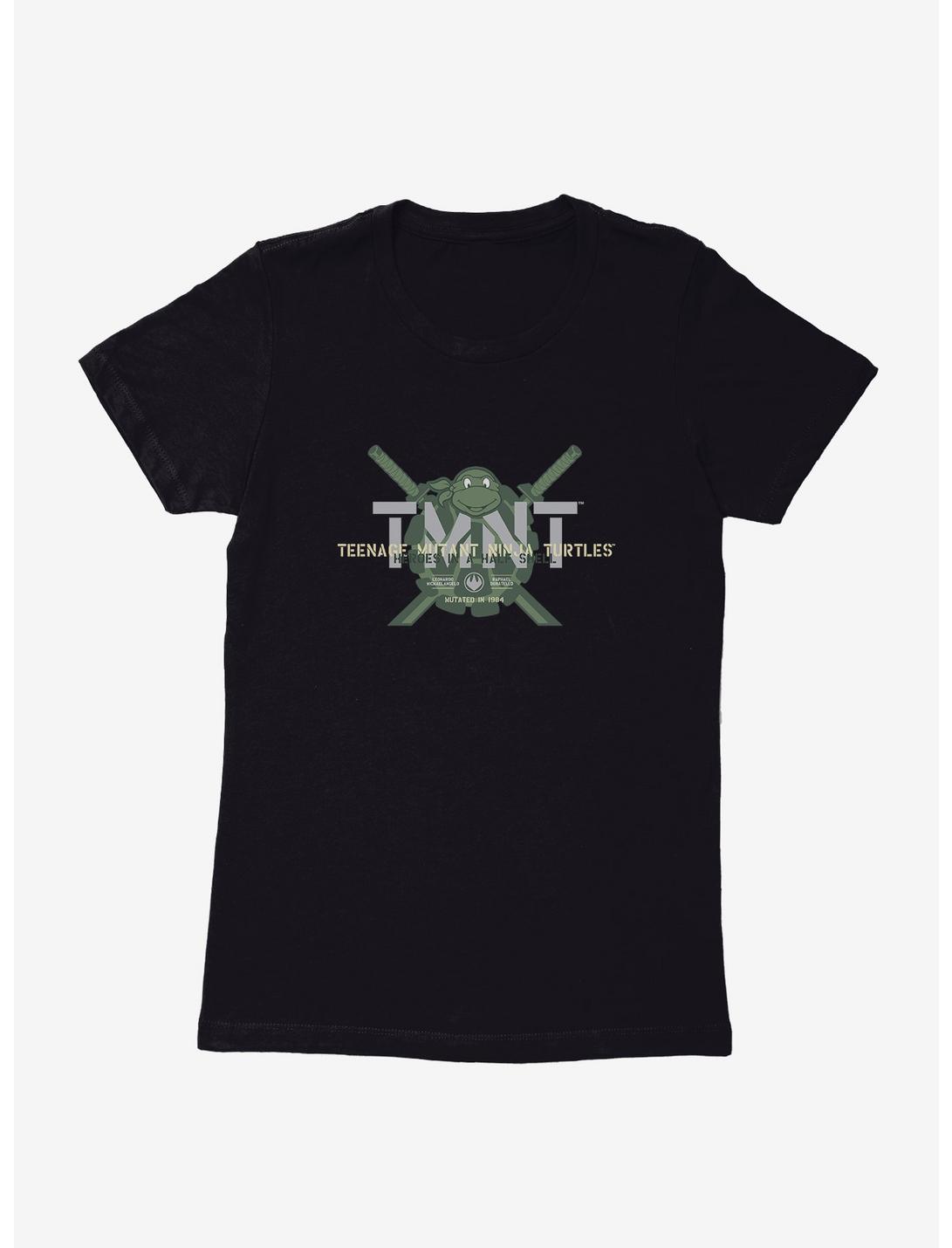 Teenage Mutant Ninja Turtles TMNT Logo Womens T-Shirt, BLACK, hi-res