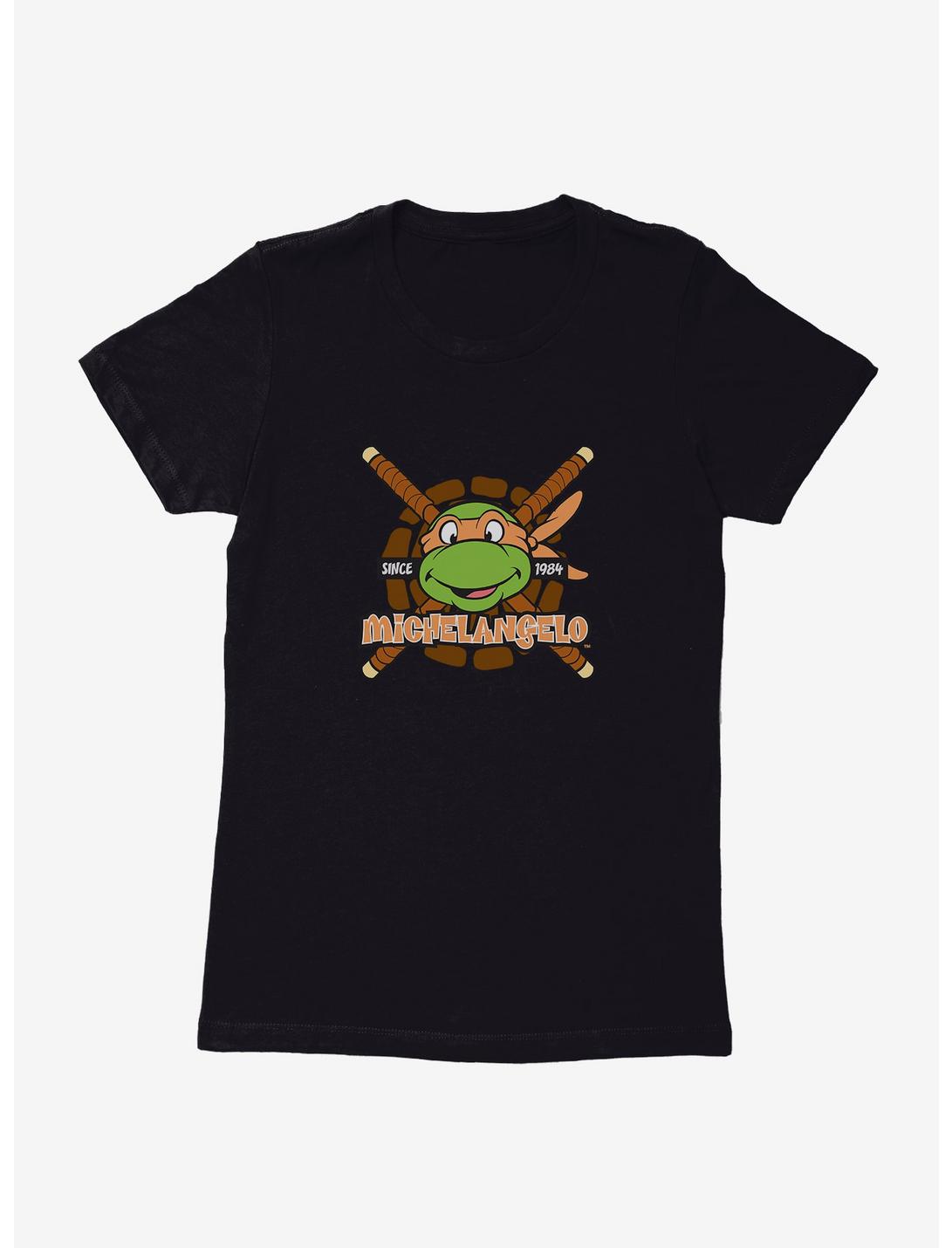 Teenage Mutant Ninja Turtles Michelangelo Smile Womens T-Shirt, BLACK, hi-res