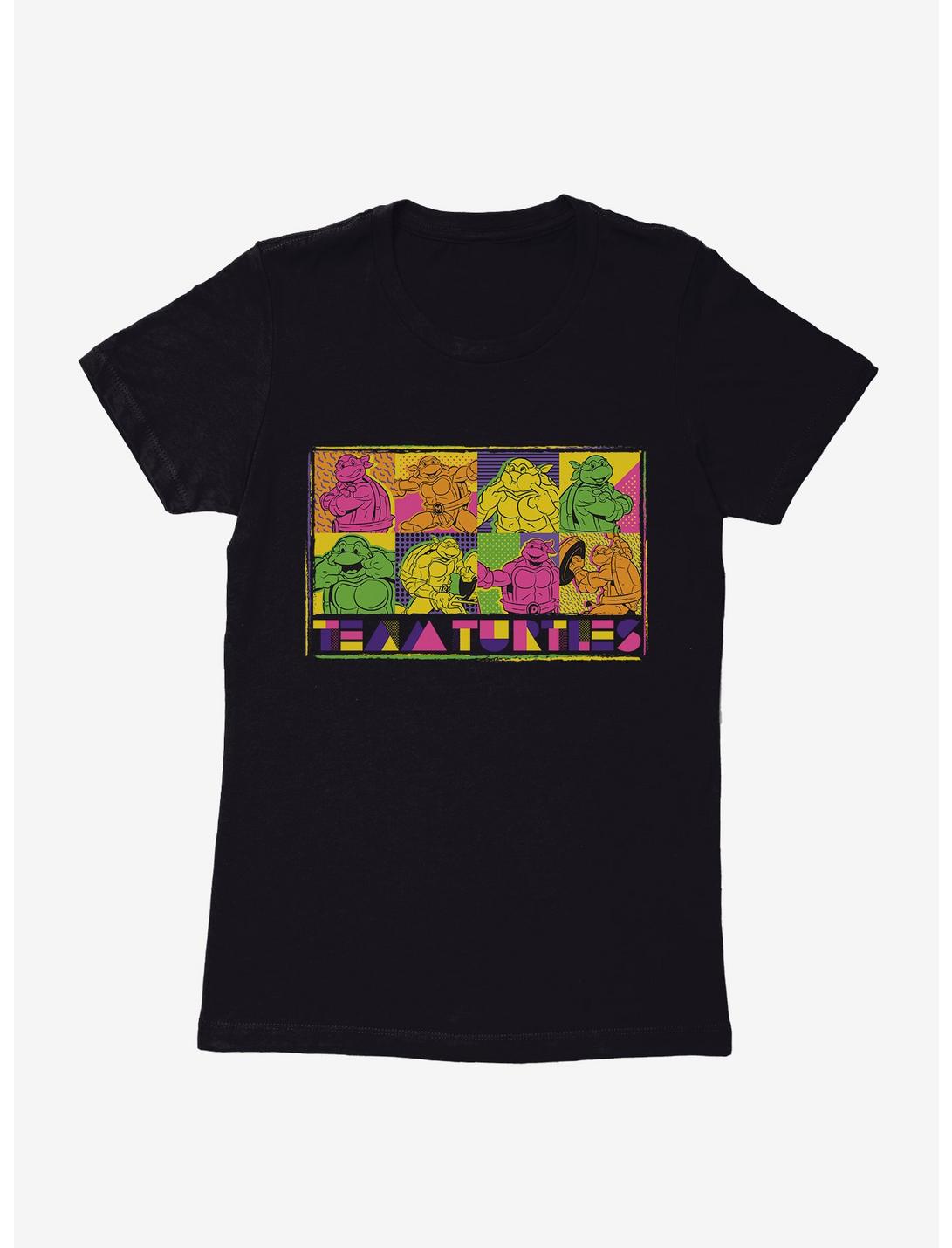Teenage Mutant Ninja Turtles Team Turtles Neon Womens T-Shirt, BLACK, hi-res