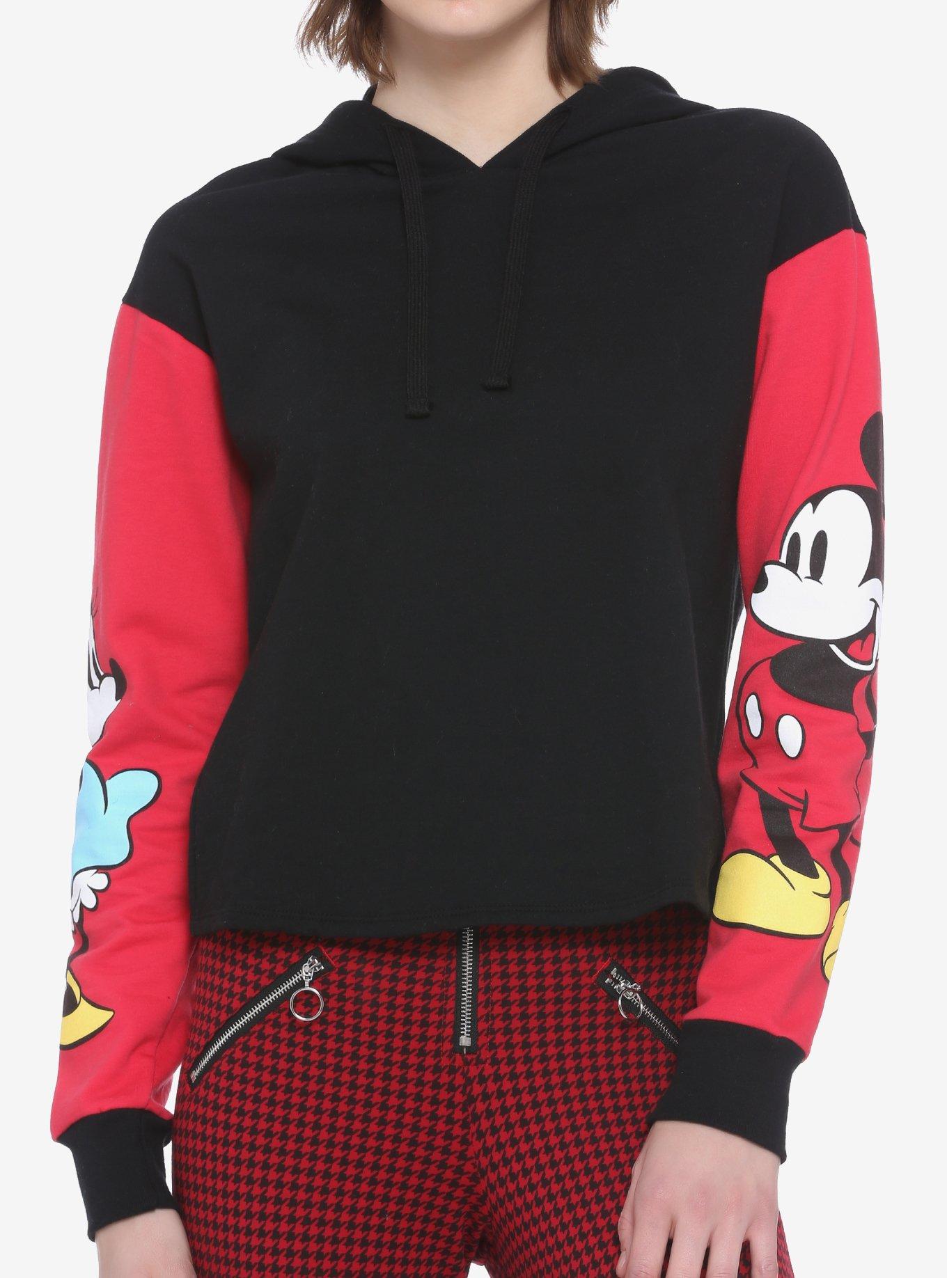 Disney Mickey Mouse & Minnie Mouse Sleeves Girls Hoodie, MULTI, hi-res