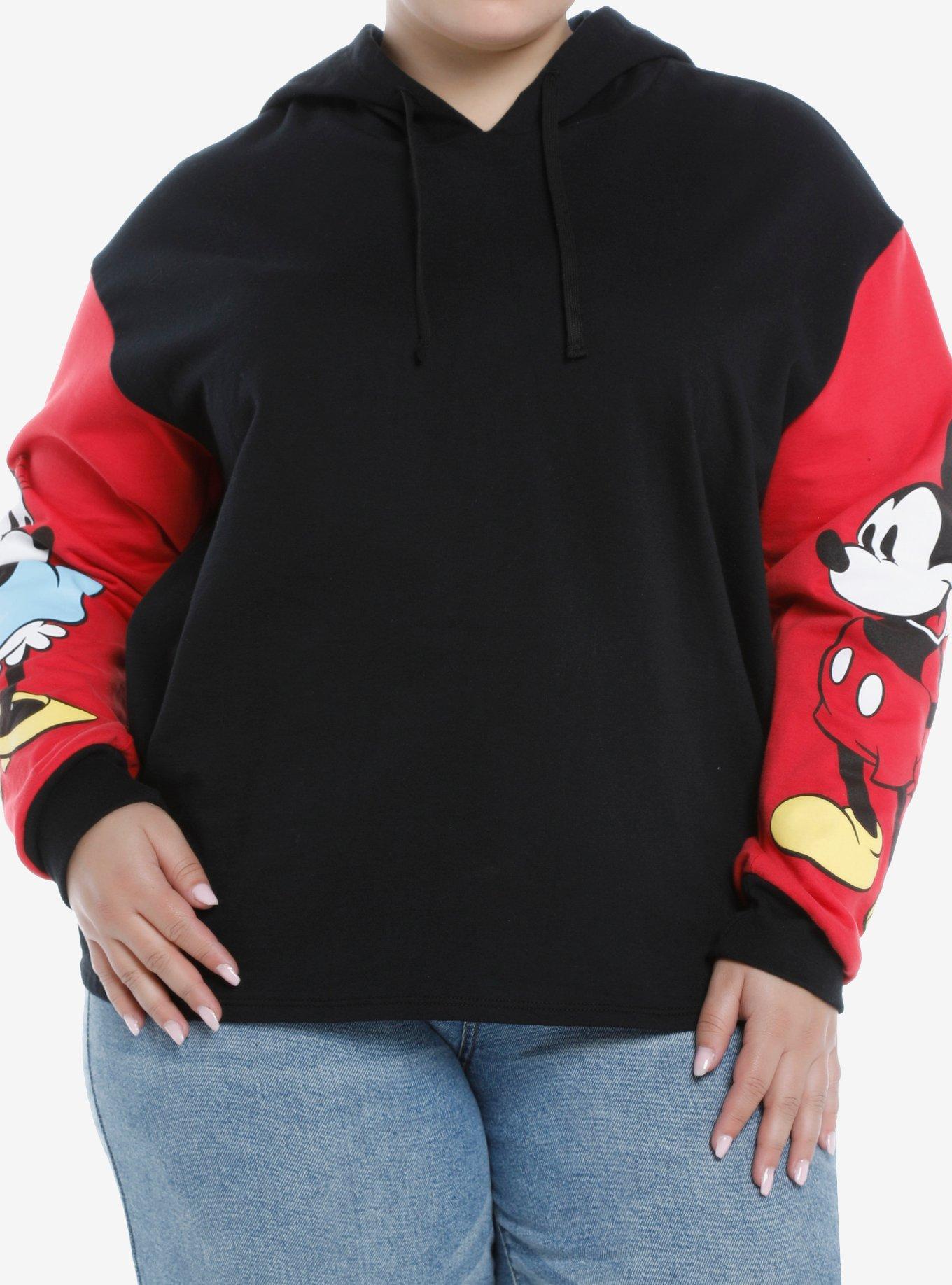 Disney Mickey Mouse Minnie Mouse Sleeves Girls Hoodie Plus Size Hot Topic