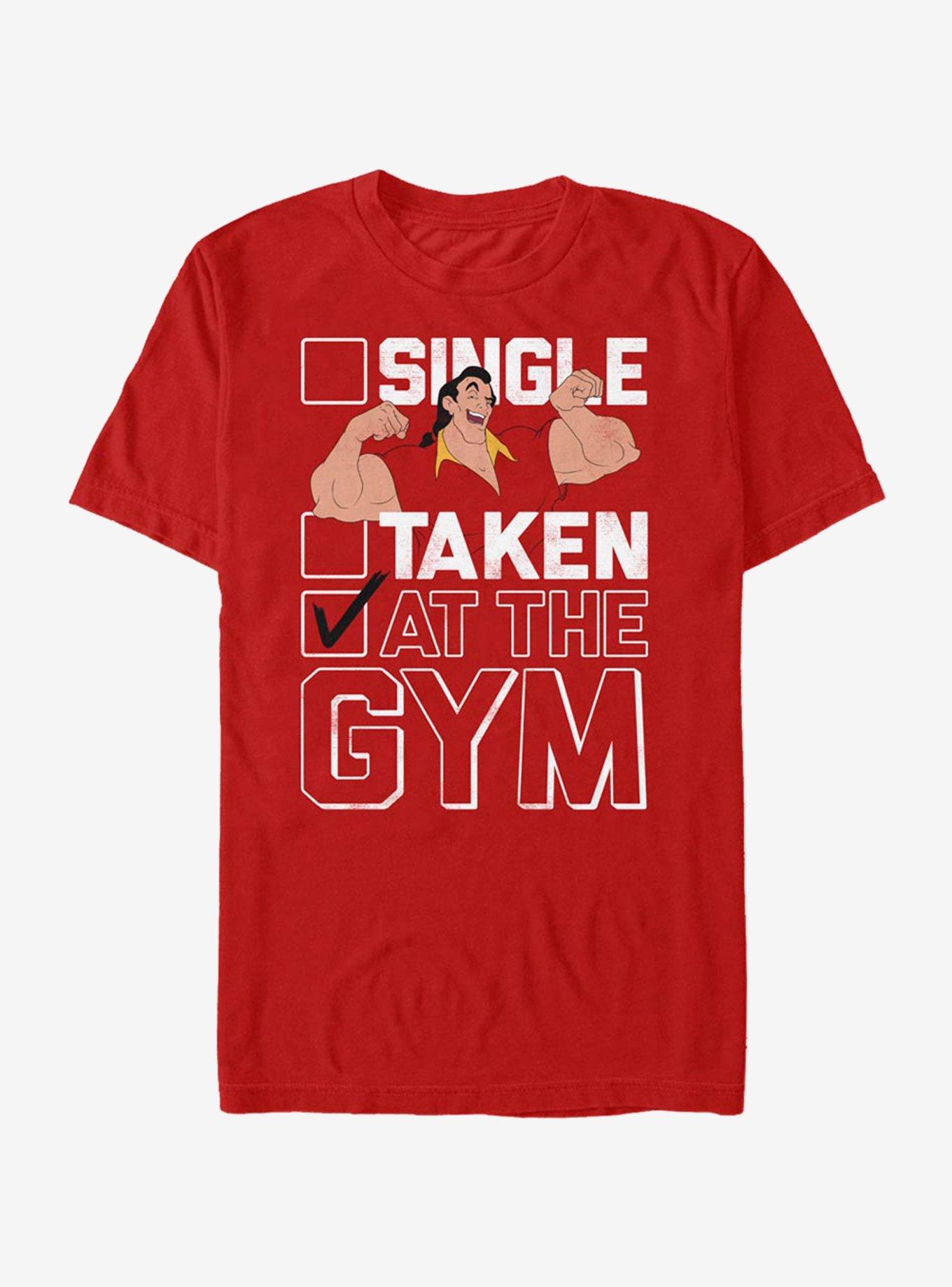 Disney Beauty And The Beast At The Gym T-Shirt, , hi-res