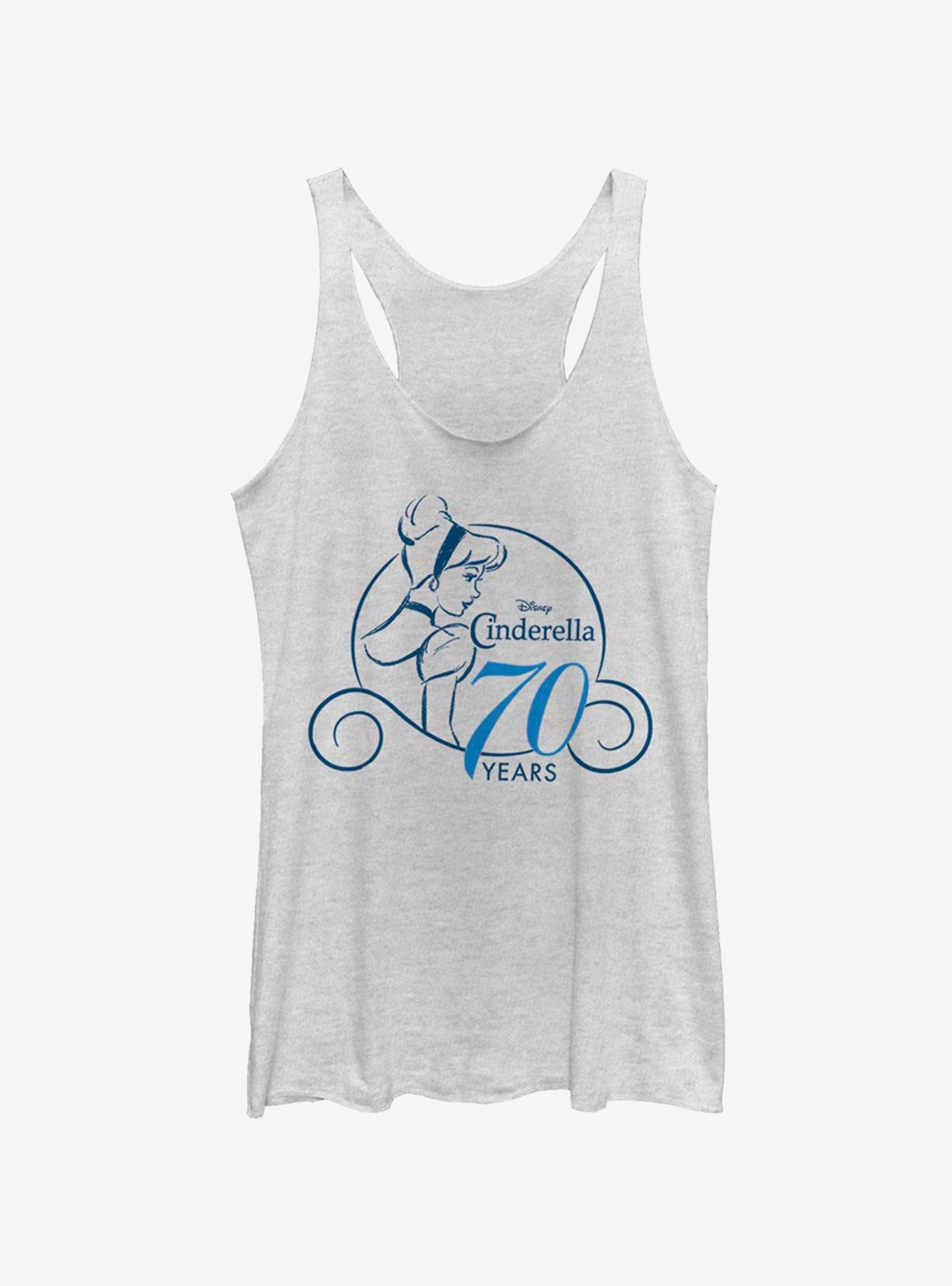 Disney Cinderella Simple Anniversary Girls Tank, WHITE HTR, hi-res