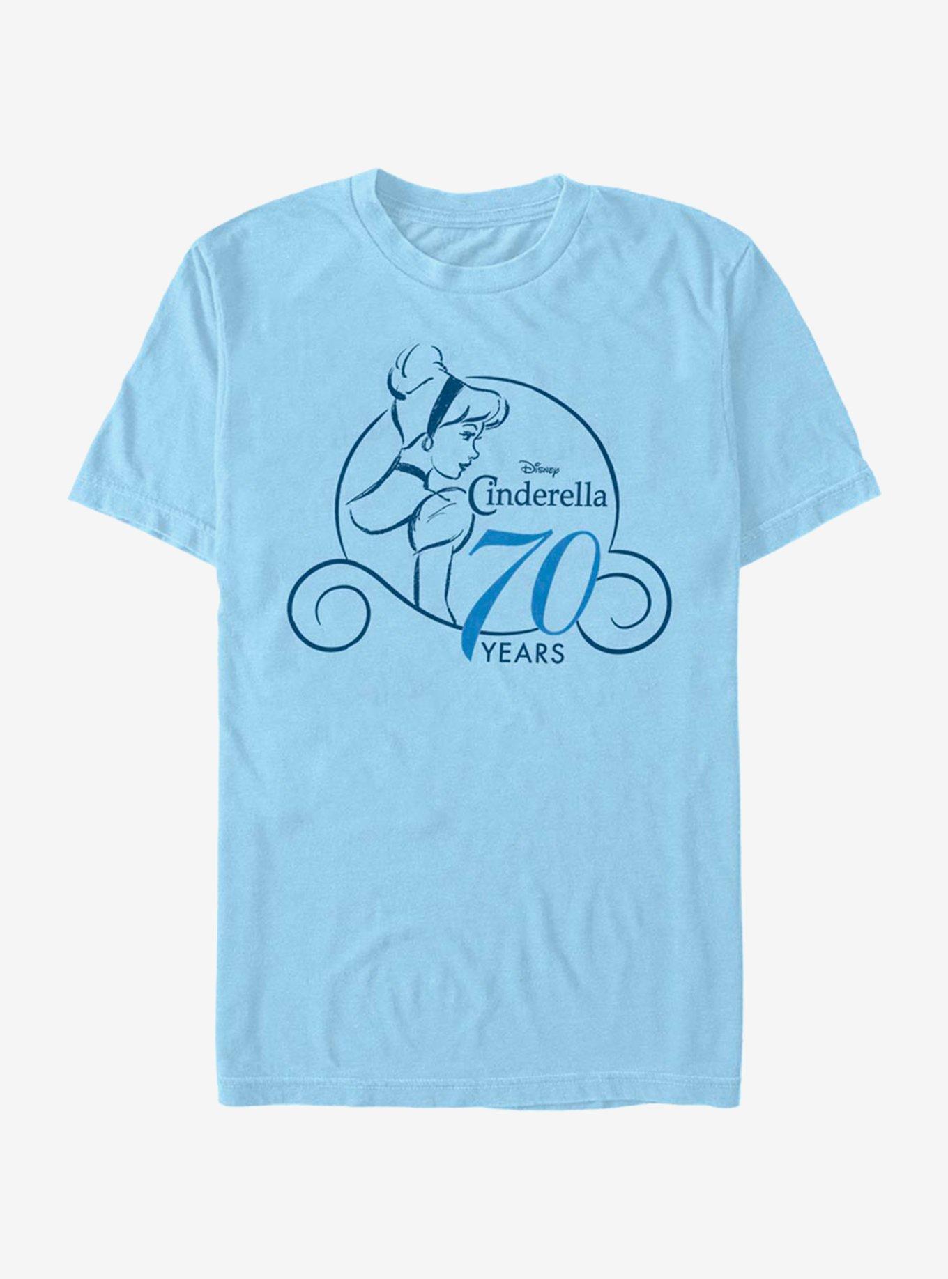 Disney Cinderella Simple Anniversary T-Shirt, LT BLUE, hi-res
