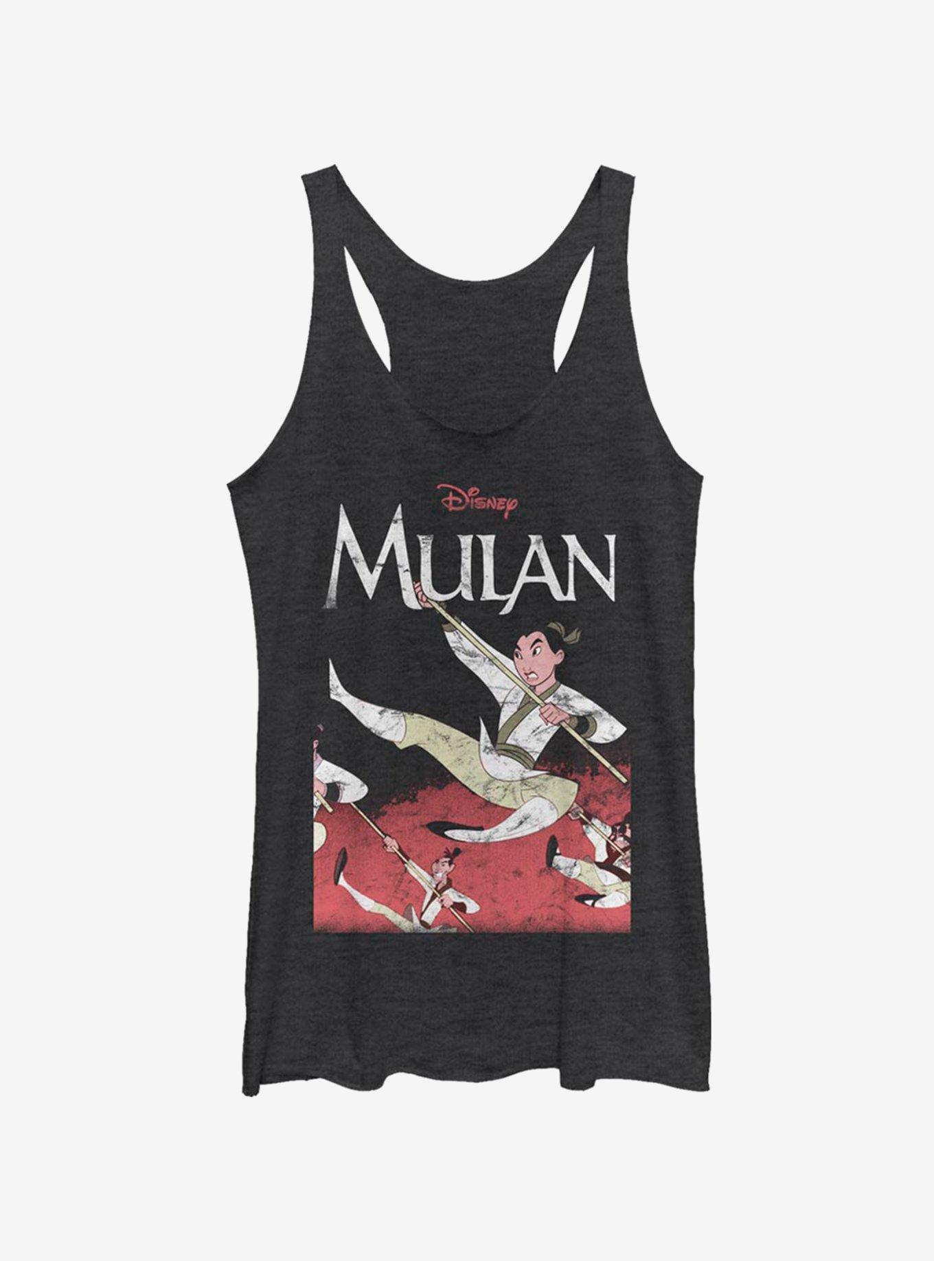 Disney Mulan Mulan Frame Girls Tank, BLK HTR, hi-res