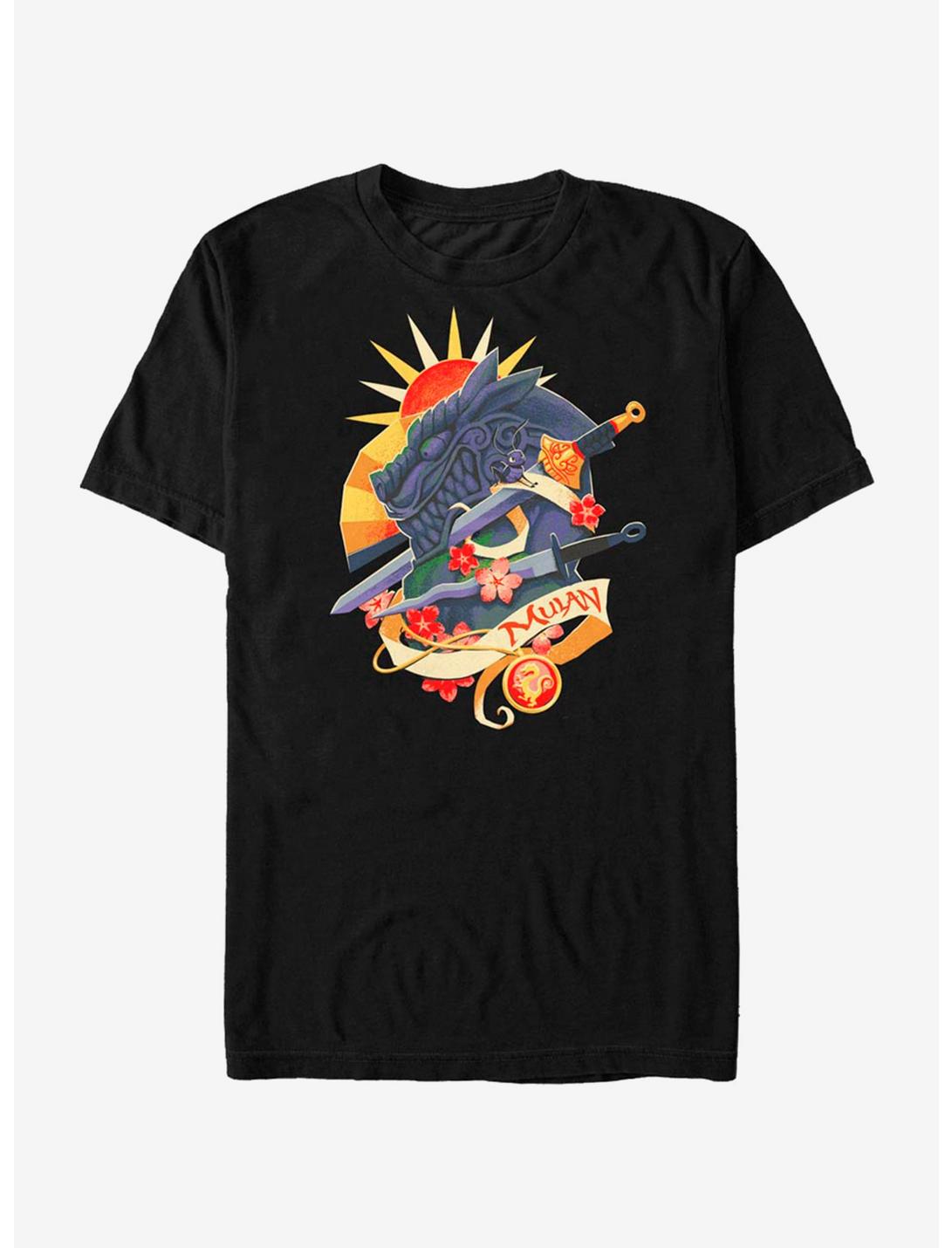 Disney Mulan Great Stone Dragon T-Shirt, BLACK, hi-res
