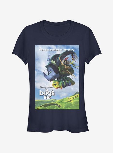 Disney Pixar A Bug's Life Bugs Flying Poster Girls T-Shirt - BLUE | Hot ...