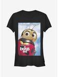 Disney Pixar A Bug's Life Not A Lady Poster Girls T-Shirt, BLACK, hi-res