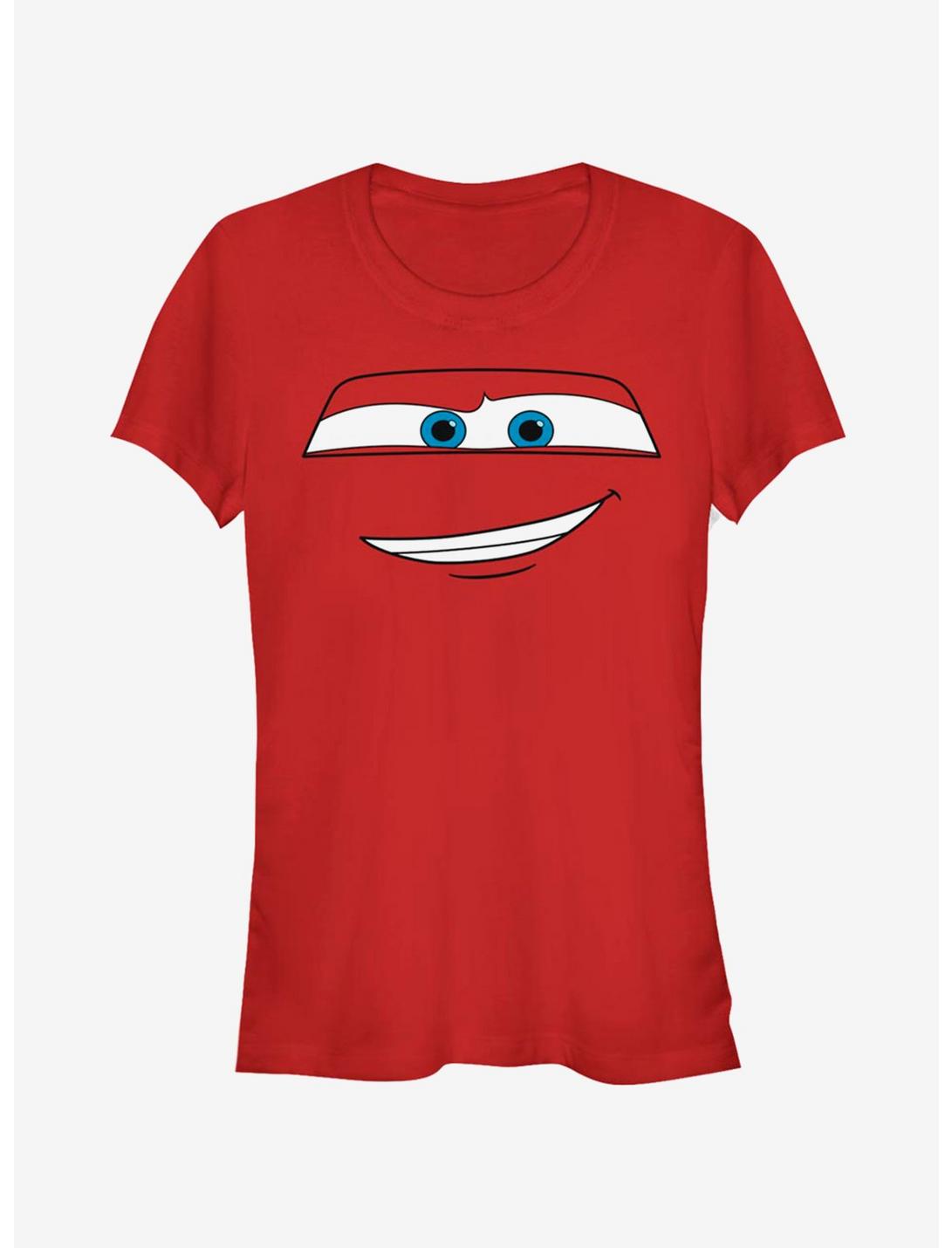 Disney Pixar Cars McQueen Big Face Girls T-Shirt, RED, hi-res