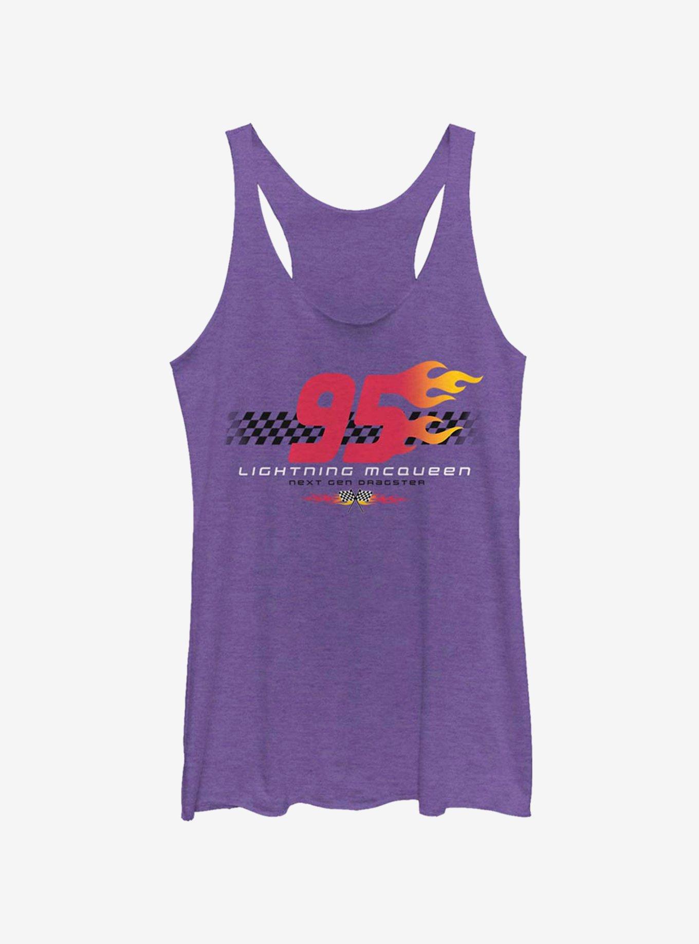 Disney Pixar Cars Flaming Ninety Five Girls Tank, PURPLE HEATHER, hi-res