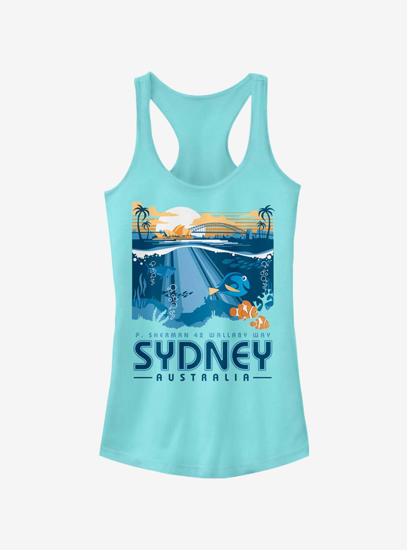 Disney Pixar Finding Nemo Wallaby Way Sydney Girls Tank - BLUE