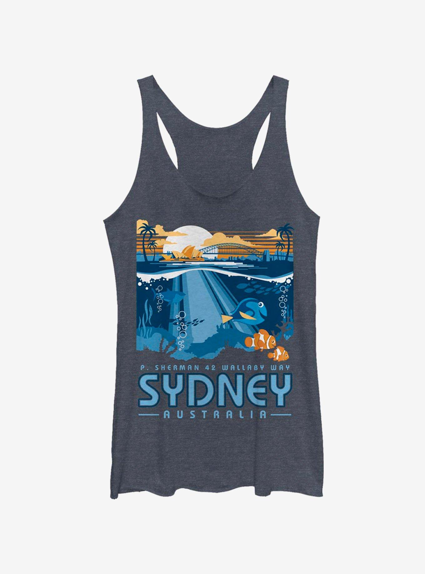 Disney Pixar Finding Nemo Wallaby Way Sydney Girls Tank, NAVY HTR, hi-res