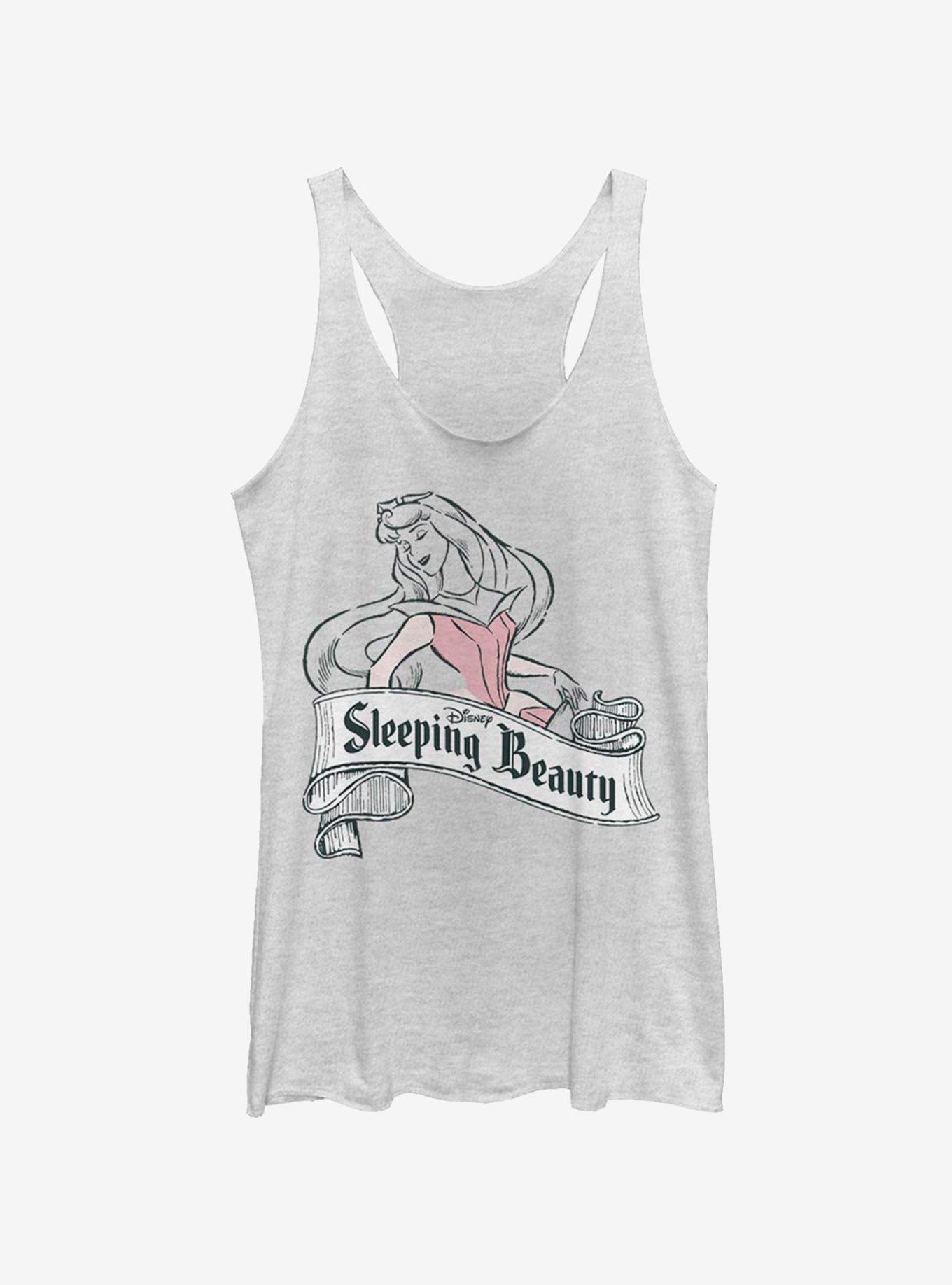 Disney Sleeping Beauty Antique Aurora Girls Tank, WHITE HTR, hi-res