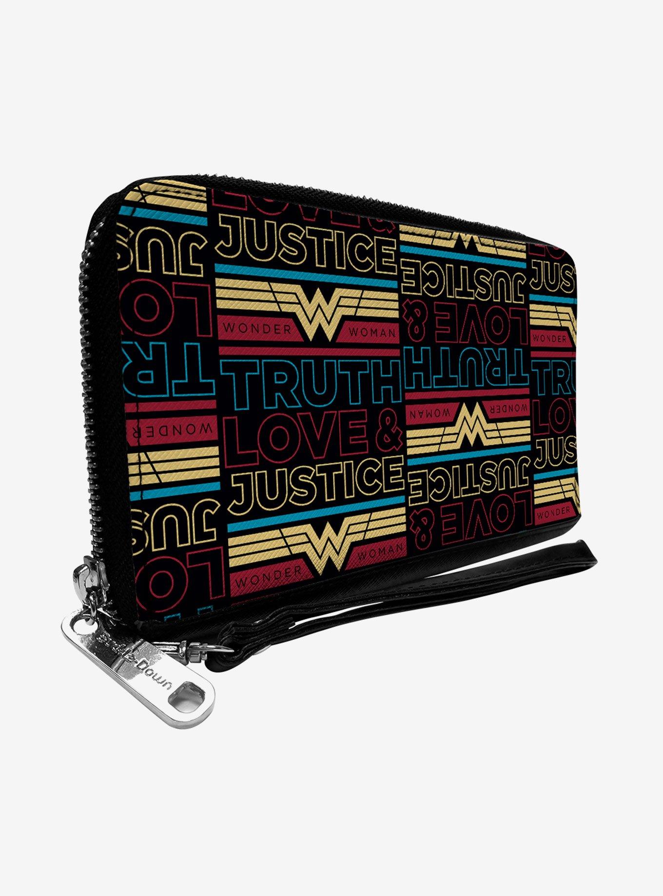 DC Comics Wonder Woman 1984 Truth Love and Justice Zip Around Rectangle Wallet, , hi-res