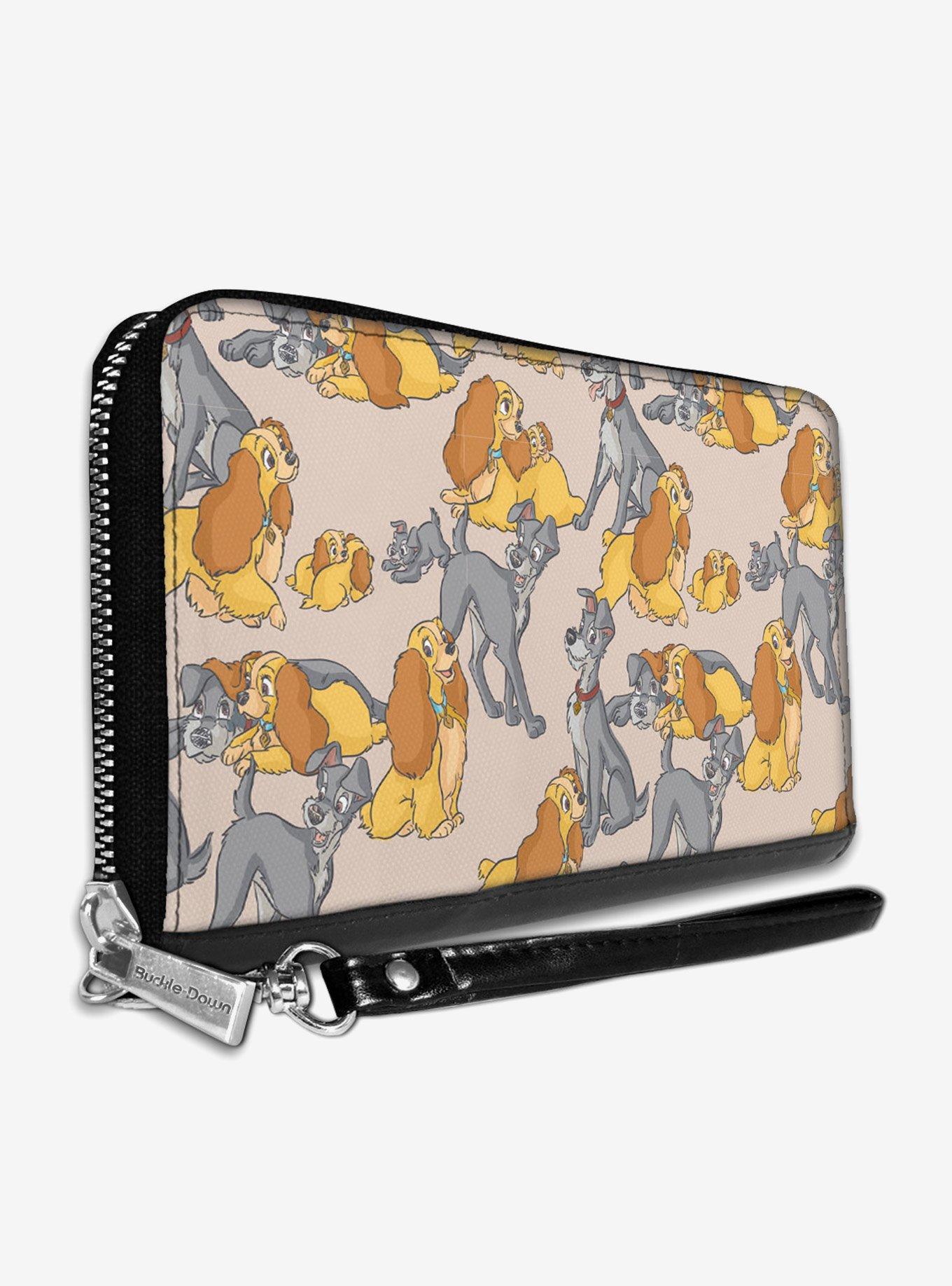 Buckle-Down Disney Lady And The Tramp With Puppies Zip-Around Wallet, , hi-res