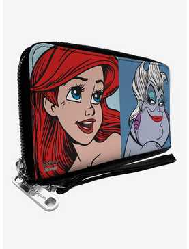 Disney The Little Mermaid Ariel and Ursula Face Blocks Zip Around Rectangle Wallet, , hi-res