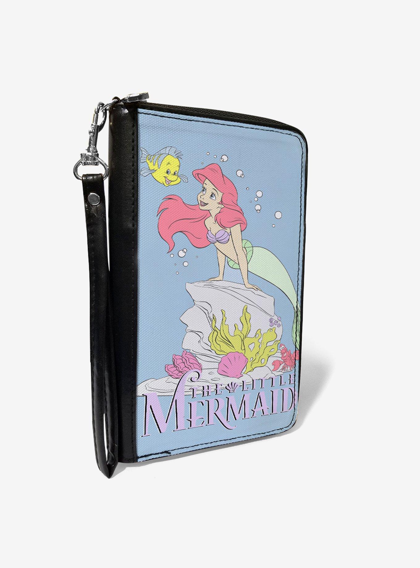 Disney The Little Mermaid Flounder and Ariel Pose Zip Around Rectangle Wallet, , hi-res
