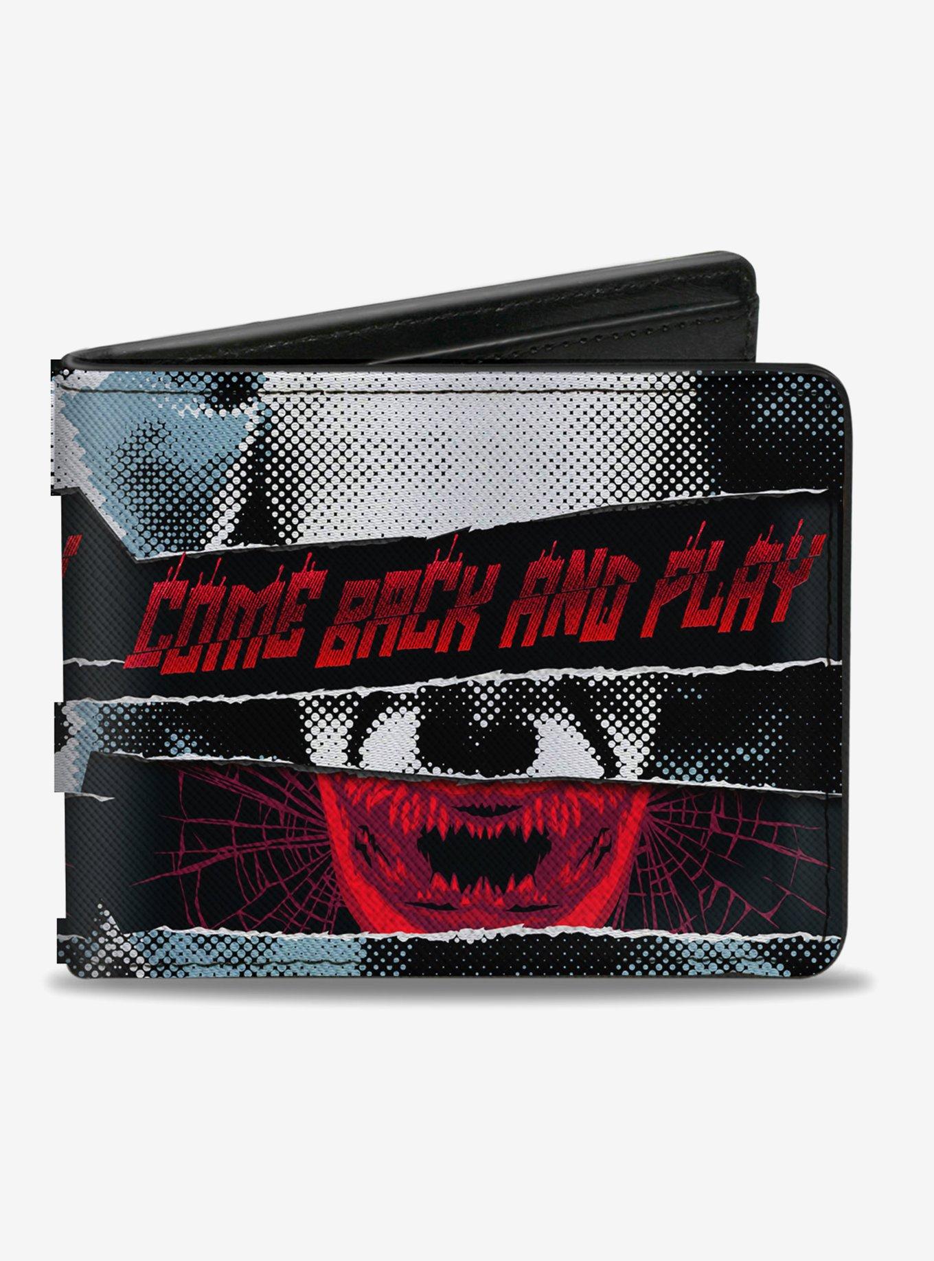 It Chapter Two Pennywise Come Back and Play Collage Bifold Wallet, , hi-res