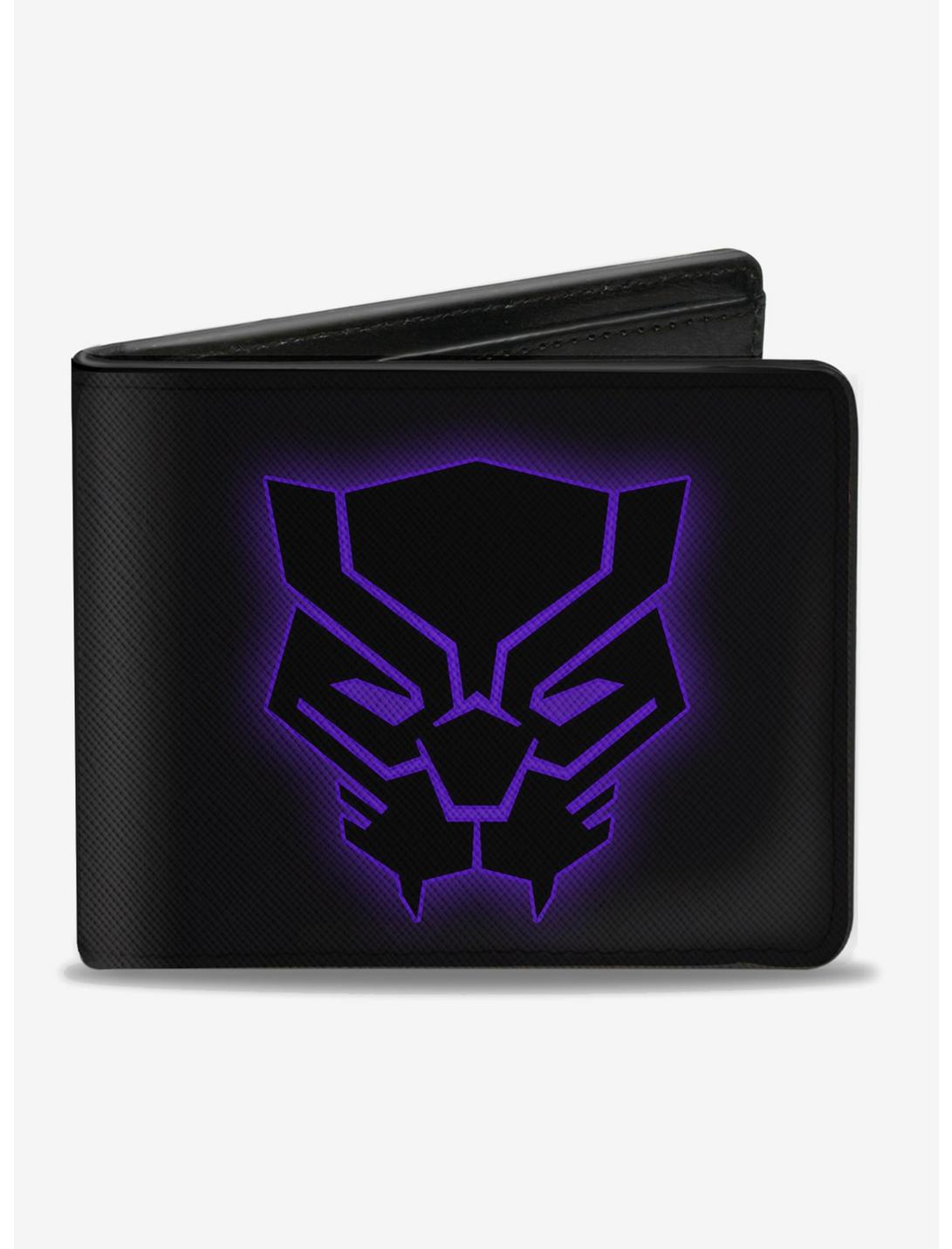 Black Panther Metal Badge Distressed Marvel Comics Gift Box Bifold Wallet 