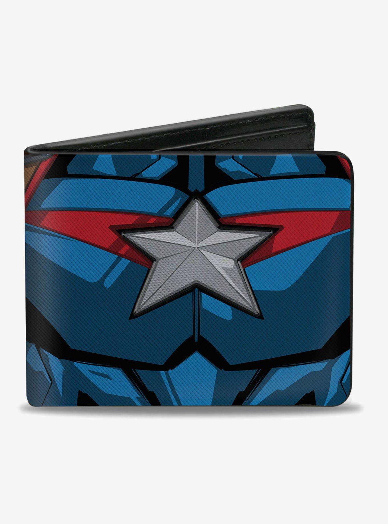 Marvel Captain America Chest Star Back Shield Bifold Wallet, , hi-res