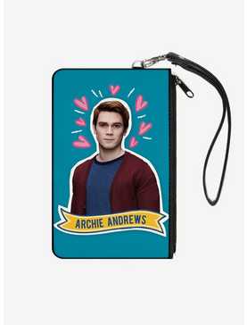 Riverdale Archie Andrews Pose Hearts Doodles Zip Clutch Canvas Wallet, , hi-res