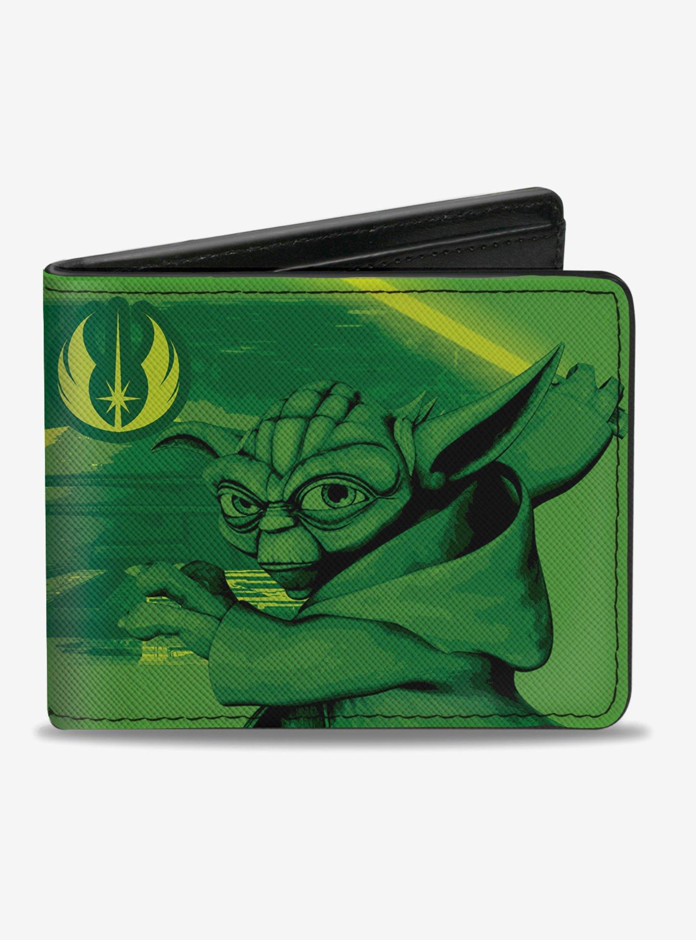 Star Wars The Clone Wars Yoda Jedi Master Action Pose Bifold Wallet, , hi-res