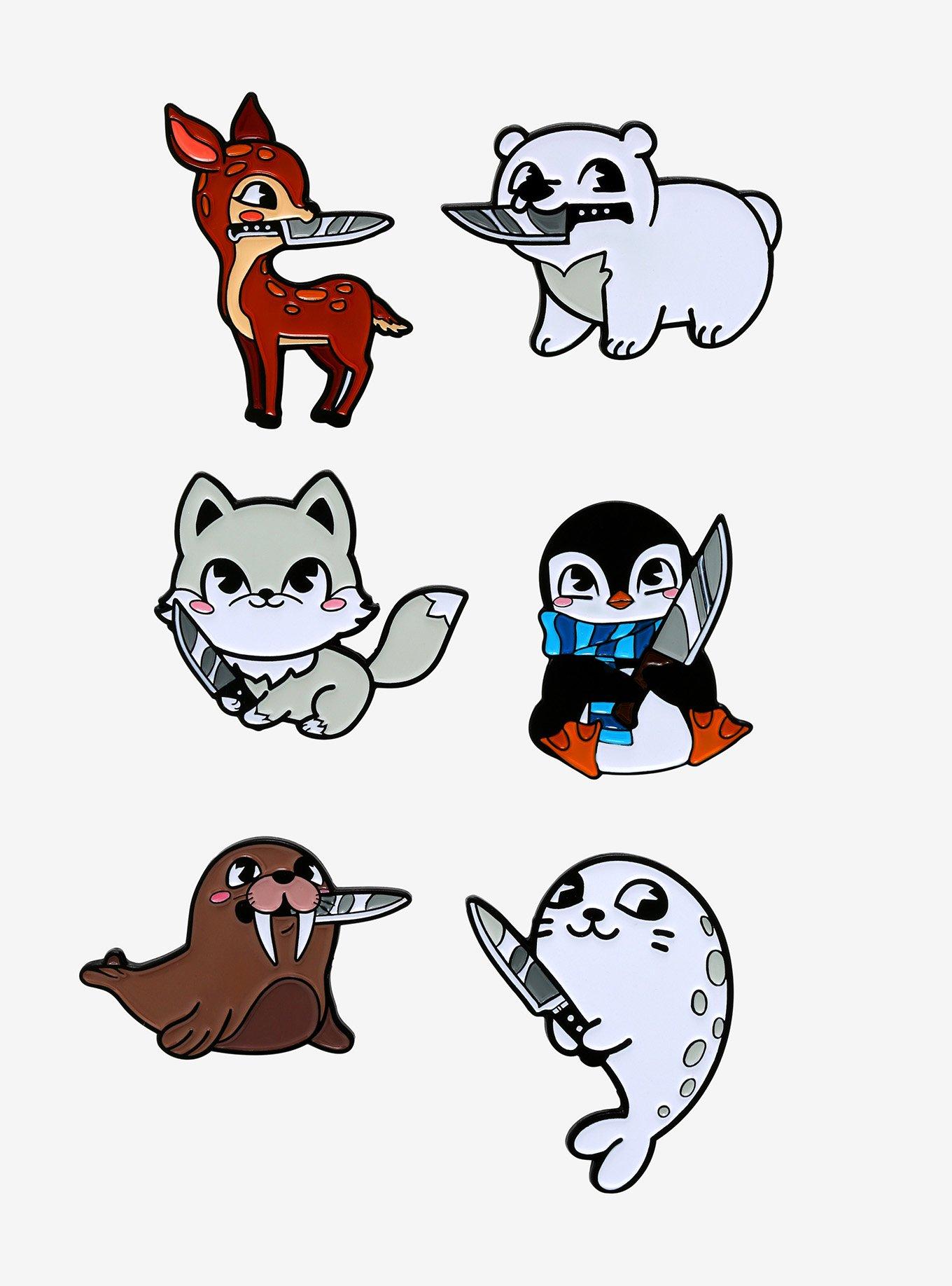 Cute & Deadly Friends Winter Edition Blind Bag Enamel Pin, , hi-res