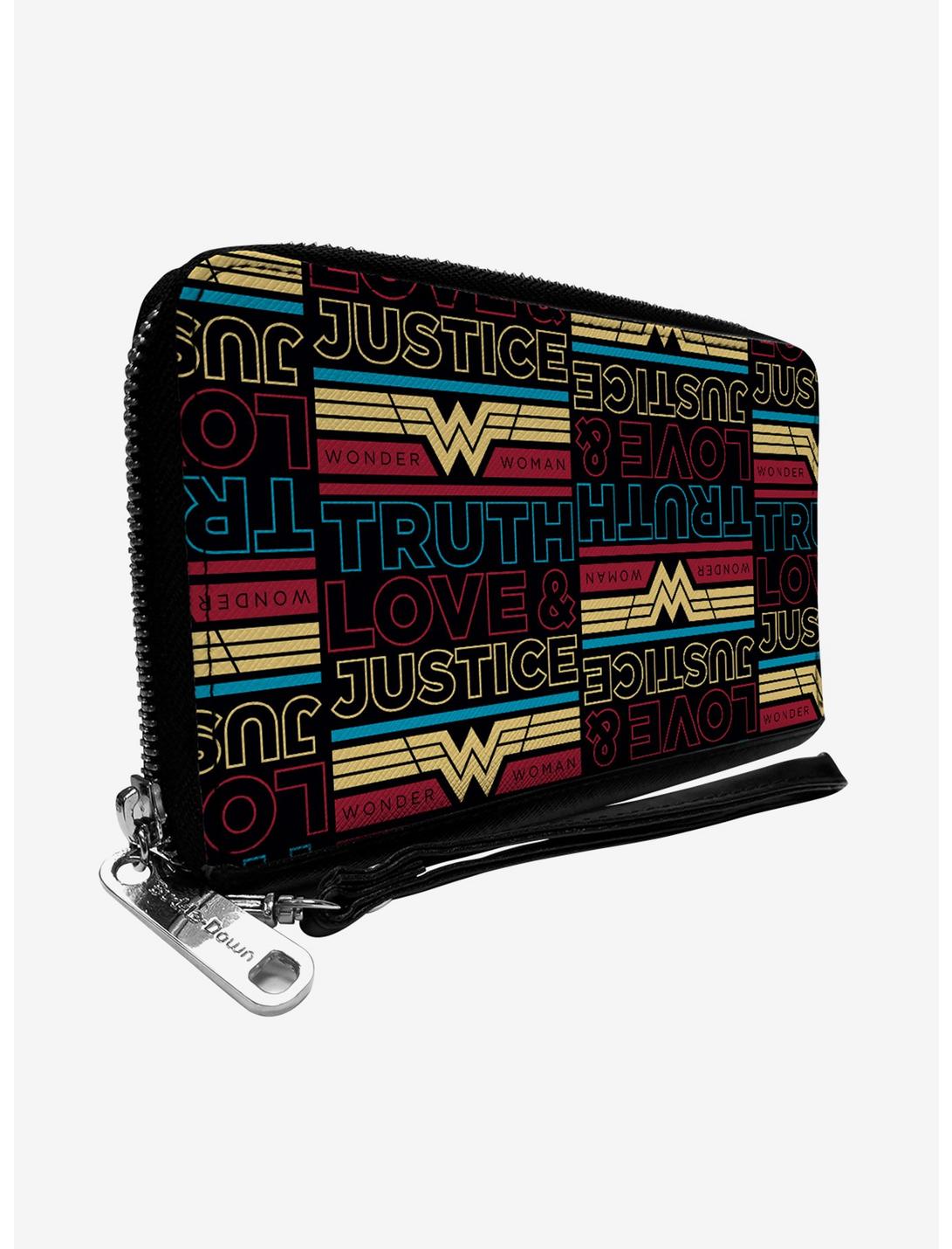 DC Comics Wonder Woman 1984 Truth Love and Justice Zip Around Rectangle Wallet, , hi-res