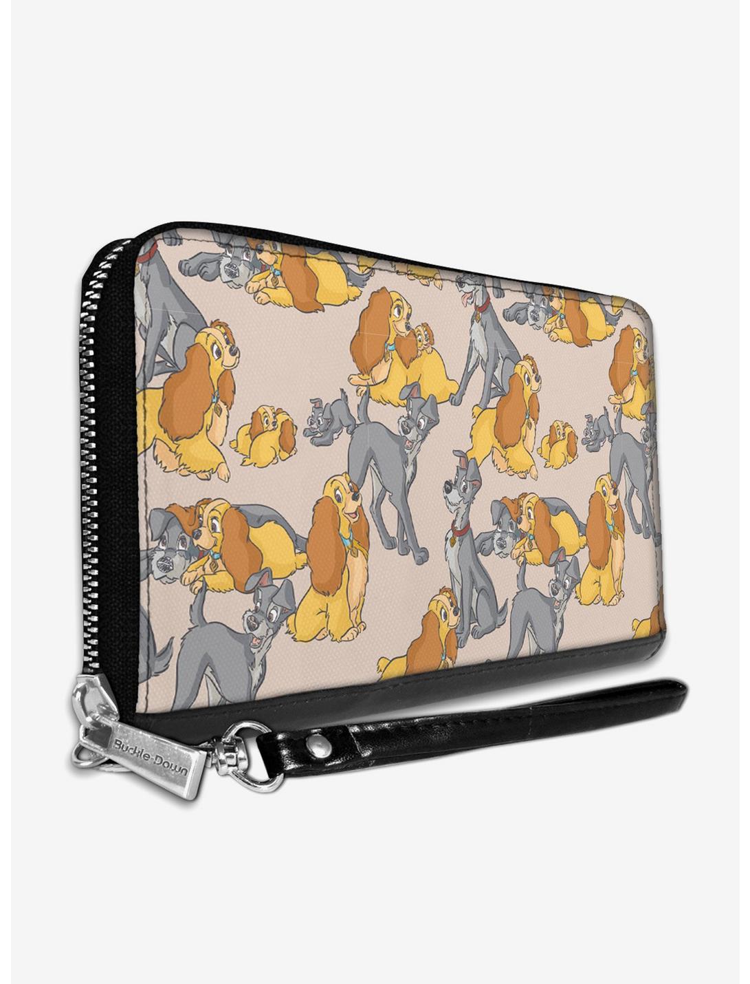 Disney Lady and the Tramp with Puppies Zip Around Wallet, , hi-res
