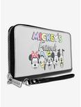 Disney Mickeys Friends The Fab Five Faces Zip Around Rectangle Wallet, , hi-res