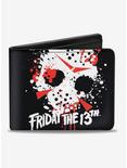 Friday the 13th Jason Mask Splatter Bifold Wallet, , hi-res
