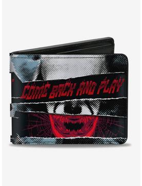 It Chapter Two Pennywise Come Back and Play Collage Bifold Wallet, , hi-res