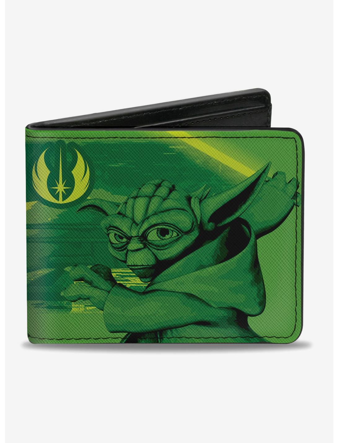 Star Wars The Clone Wars Yoda Jedi Master Action Pose Bifold Wallet, , hi-res