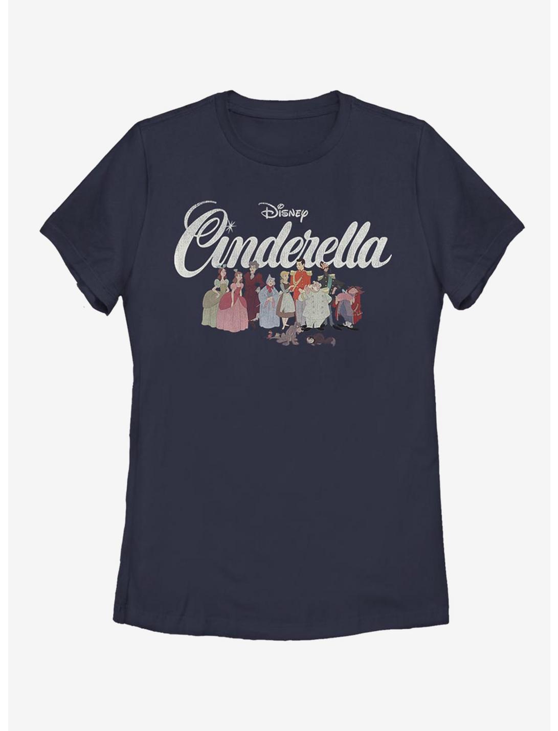 Disney Cinderella Cinderella Group Womens T-Shirt, NAVY, hi-res