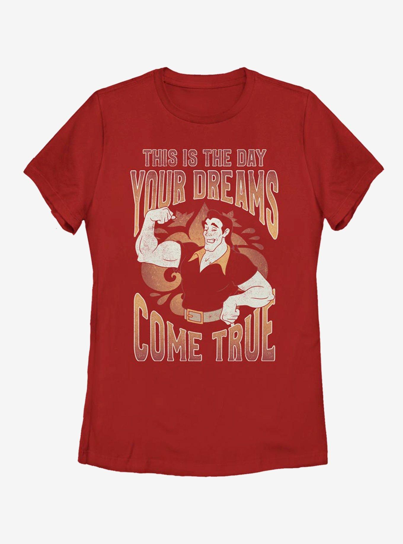Disney Beauty And The Beast Gaston Dreams Womens T-Shirt, RED, hi-res