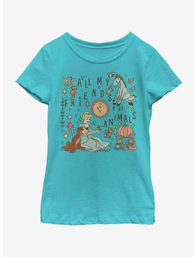 Plus Size Disney Cinderella My Friends Are Animals Youth Girls T-Shirt, , hi-res