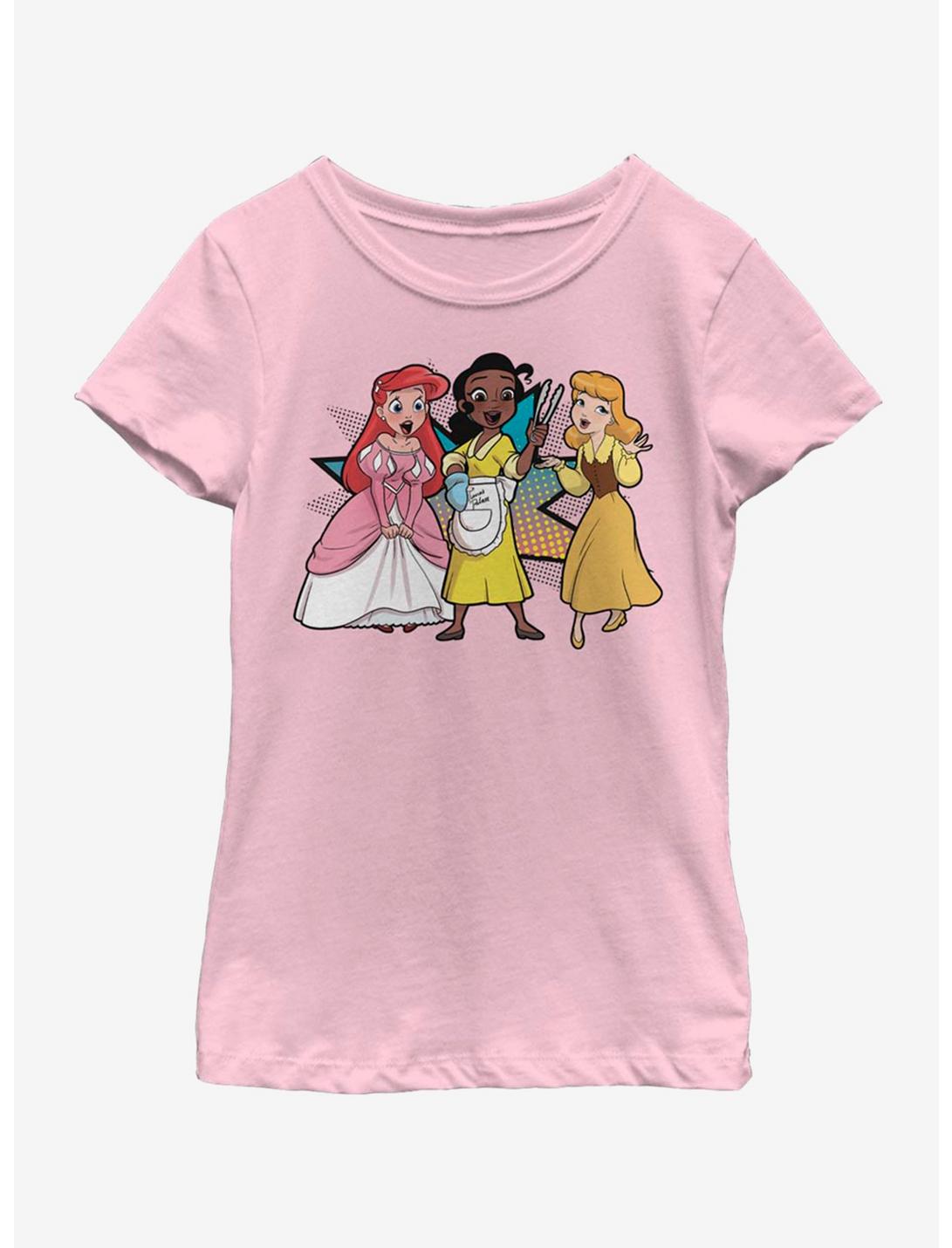 Disney Princesses Comic Princess Trio Youth Girls T-Shirt, PINK, hi-res